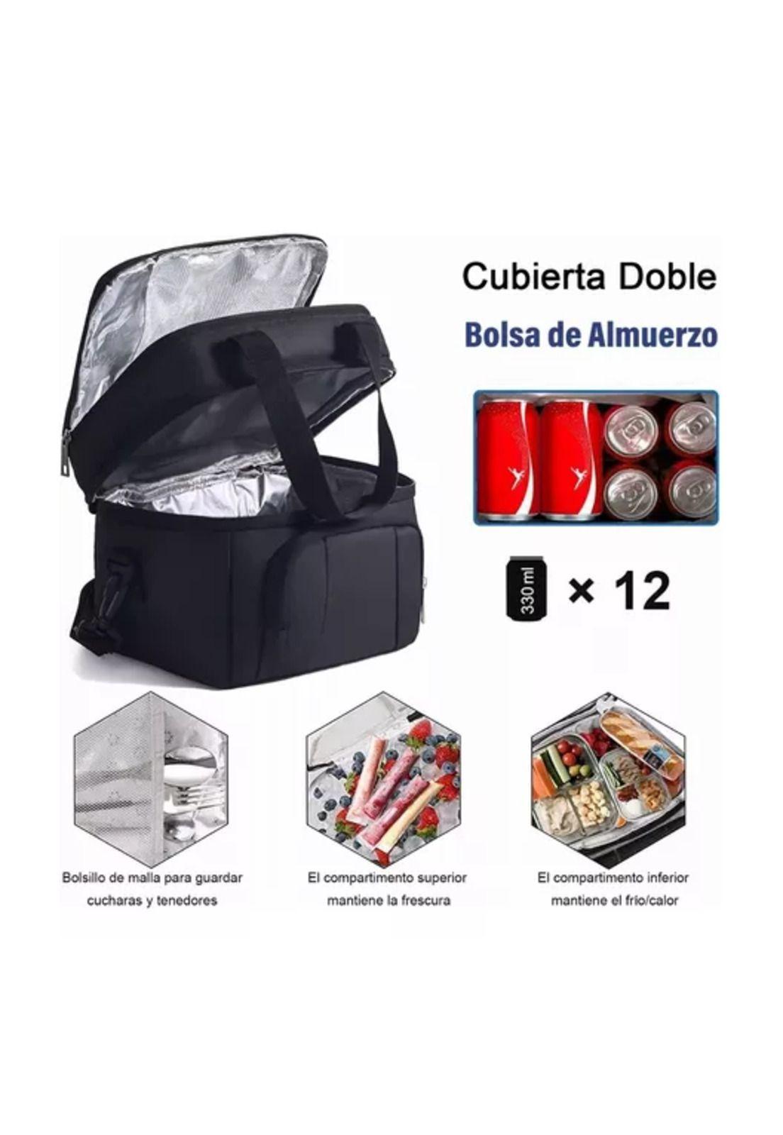 Lonchera escolar impermeable 10 L gran capacidad y bandolera-2