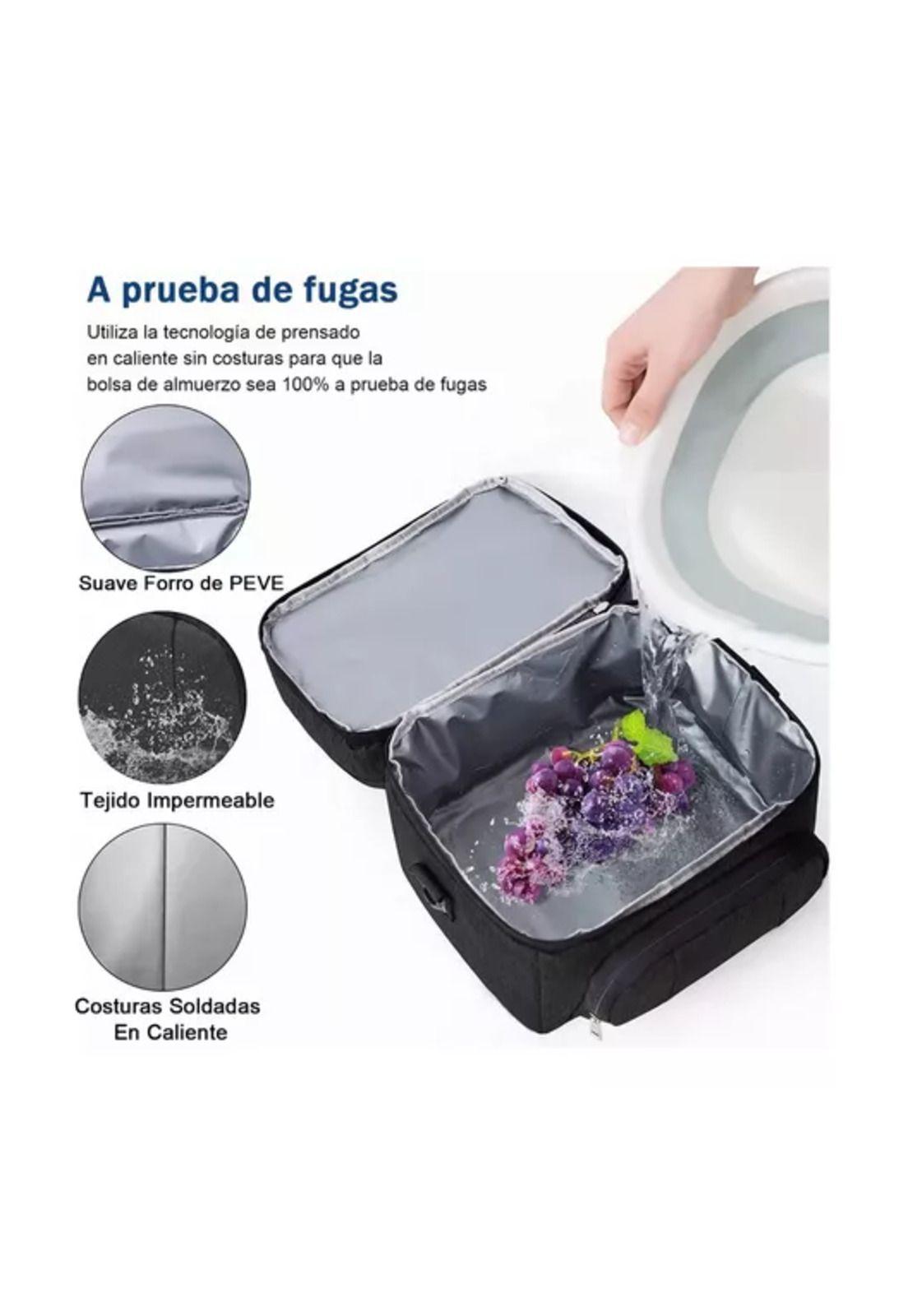 Lonchera escolar impermeable 10 L gran capacidad y bandolera-5