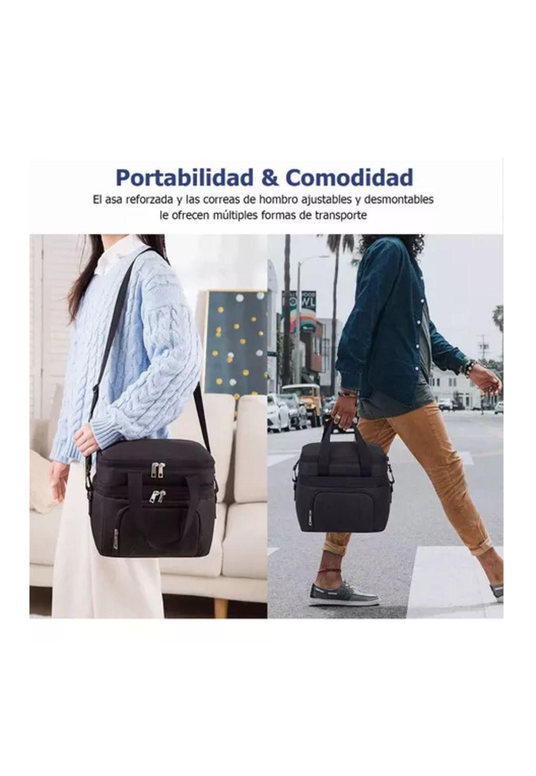 Lonchera escolar impermeable 10 L gran capacidad y bandolera-6