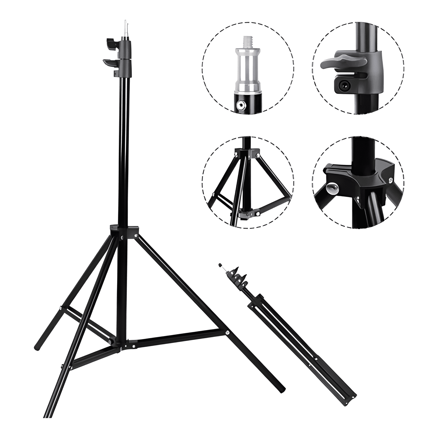 Trípode Aro De Luz Soporte Cámara De Video 180cm-0