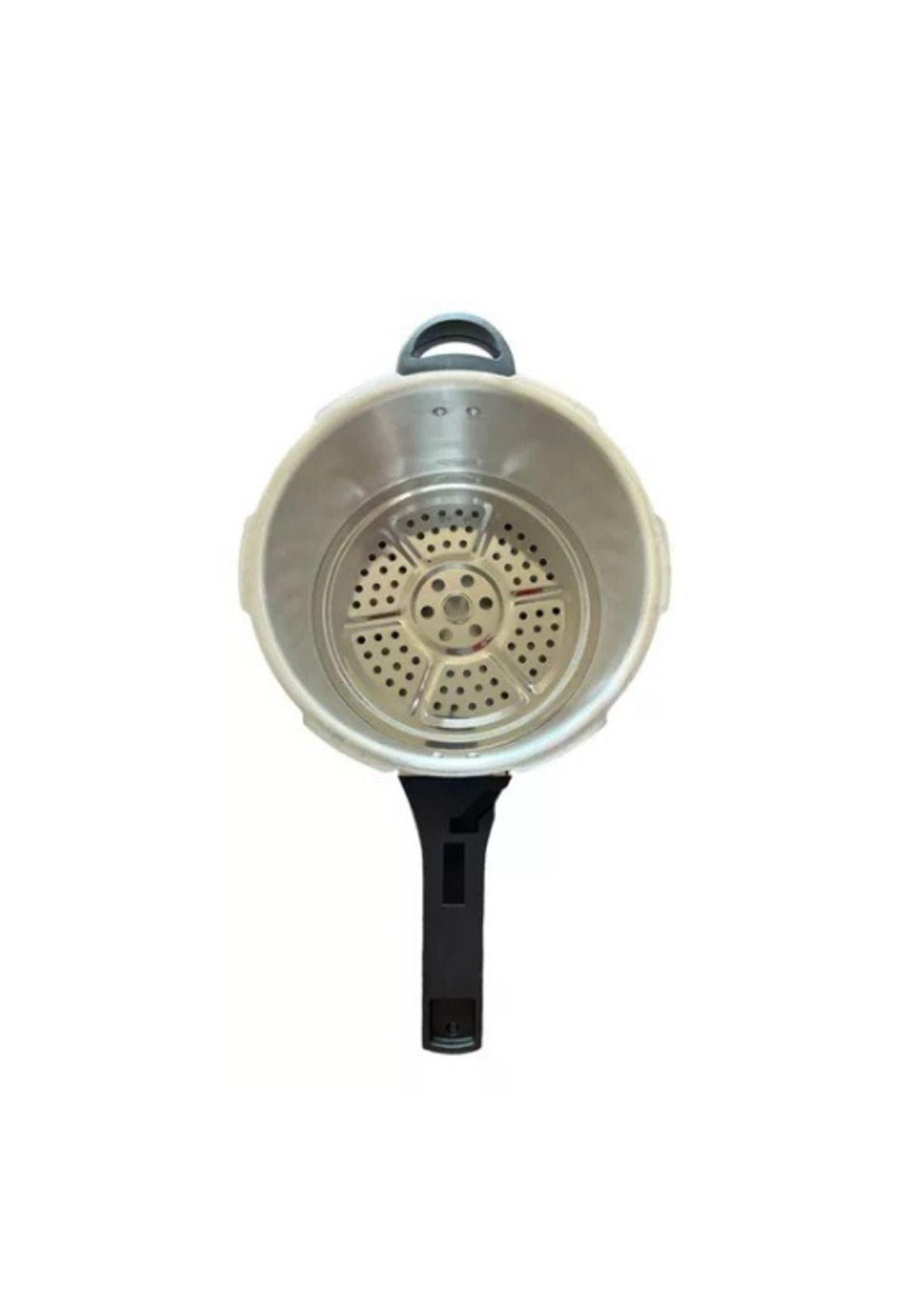 Olla a presión de aluminio Keep, 6000 ml, 3 válvulas, color plateado/rojo-3