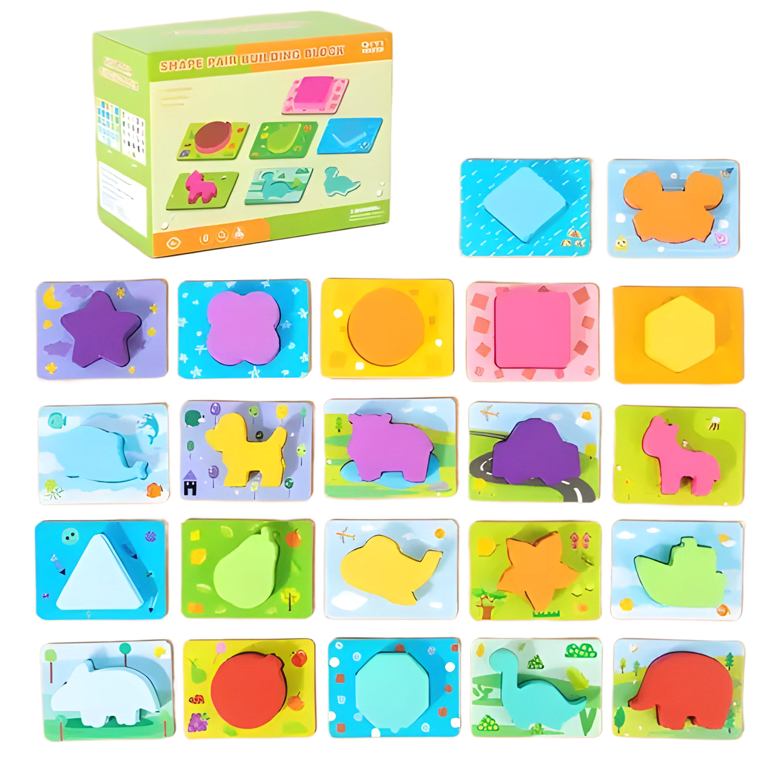 Juego didactico cognitivo y de pares montessori para niños-0