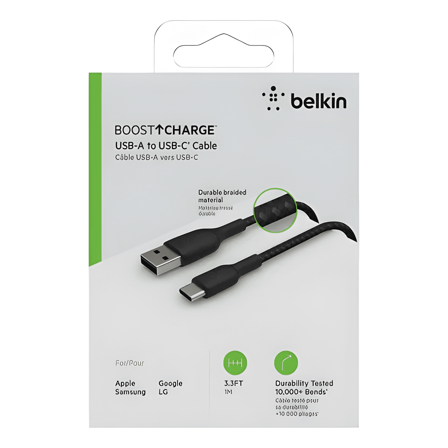Cable trenzado USB c a usb-a 1m Negro-4