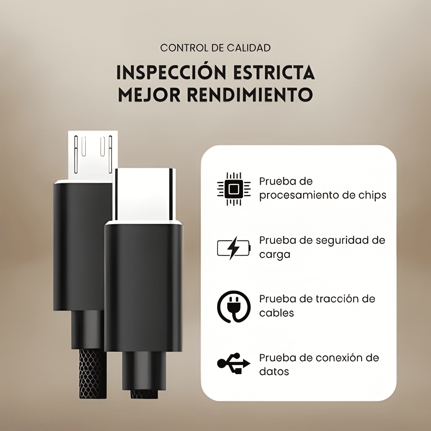 Cable trenzado reforzado USB c a micro USB 1 metro Negro-3