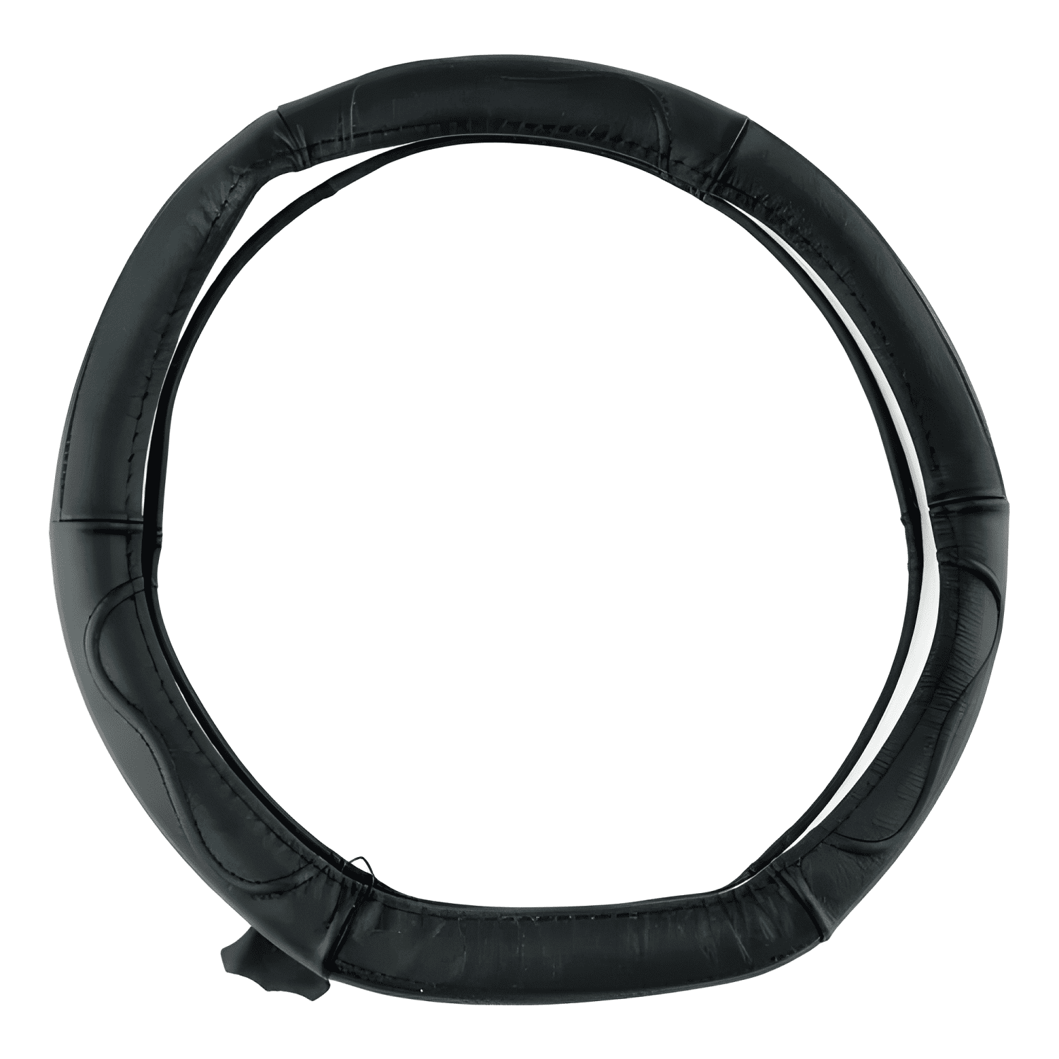 Funda Cubre Volante Cuero Tipo D 38cm Goma Int Blanca-0