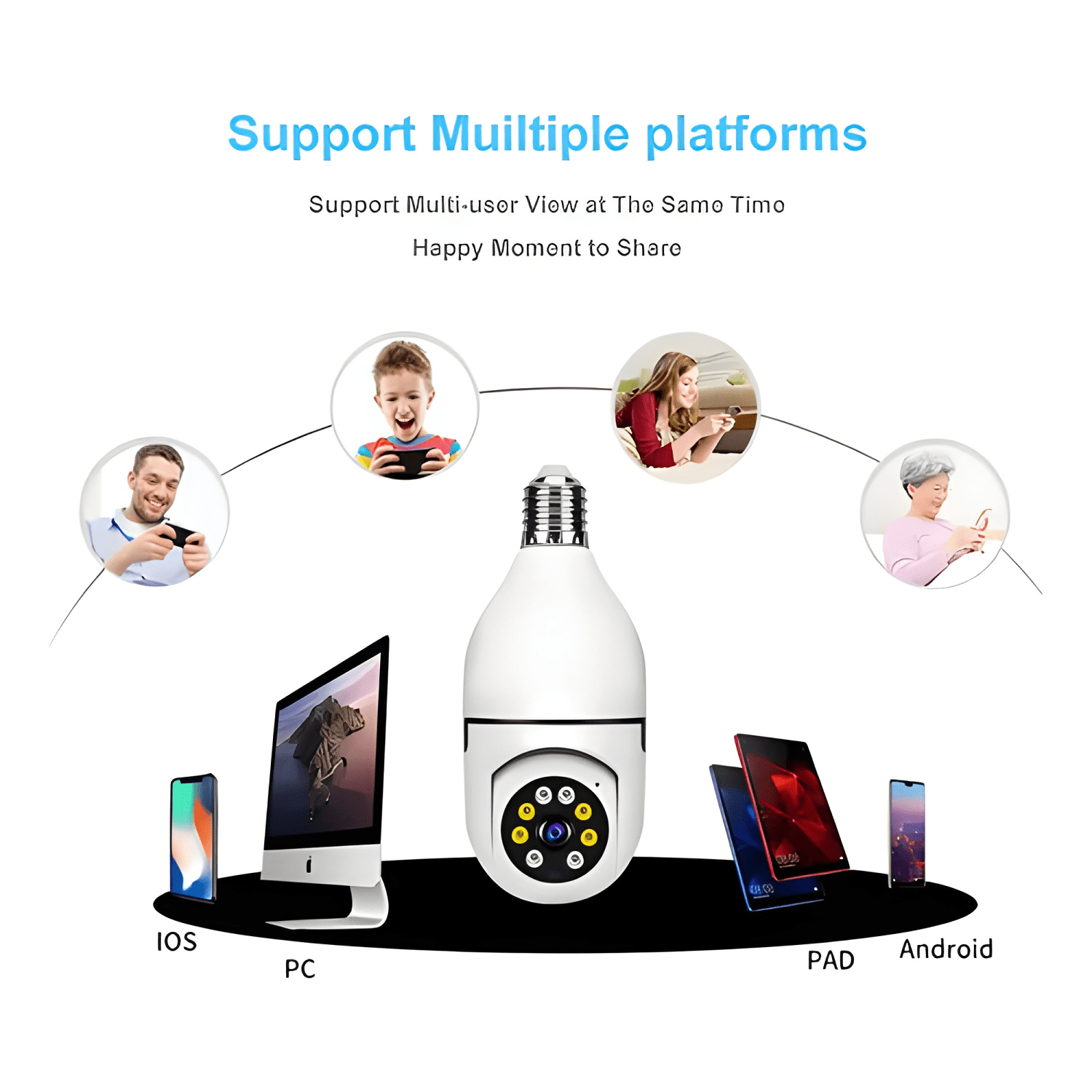 Cámara de Seguridad Cámara Smart Wifi Versión 2.0 Blanco-3
