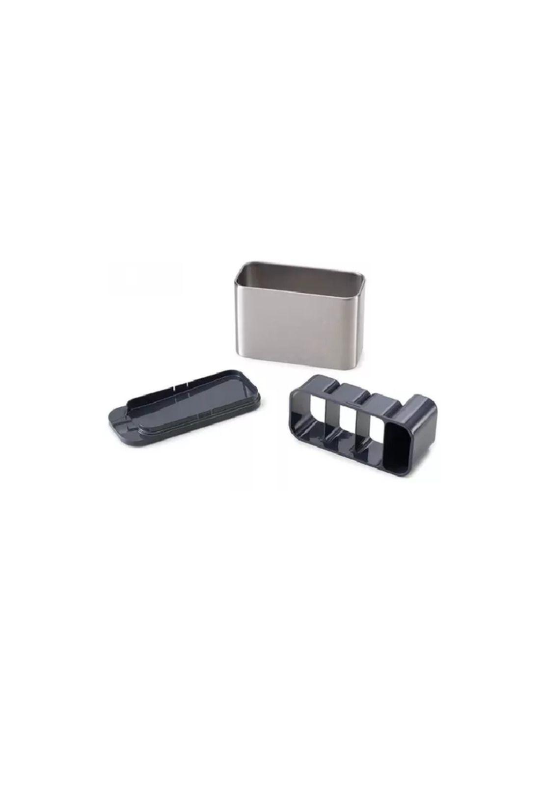 Escurridor de cubiertos organizador de utensilios acero + PP plateado-4