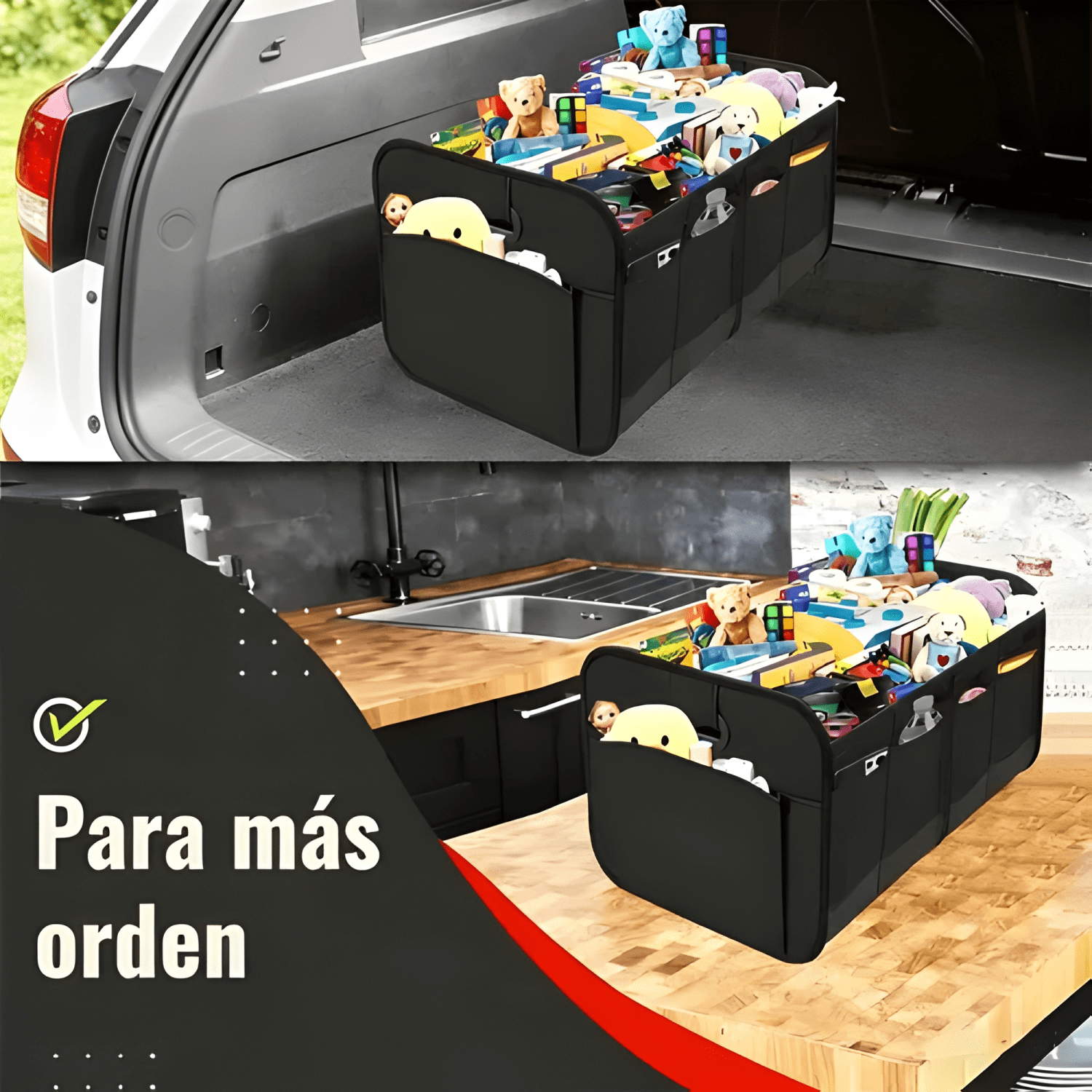 Organizador De Maletero Para Auto Plegable Caja Multius #190-3