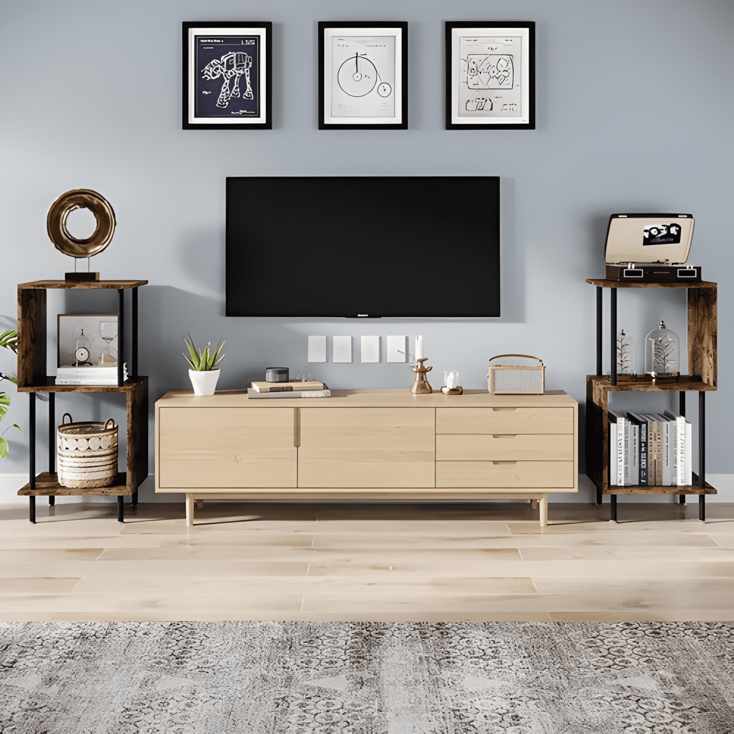 Estante librero estantería repisas madera 38x28x78cm-1