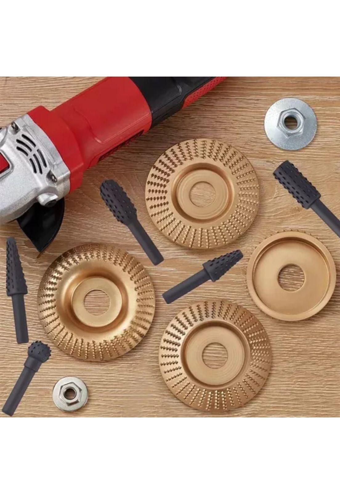 Juego de 4 discos para tallar madera + 5 escofinas-5