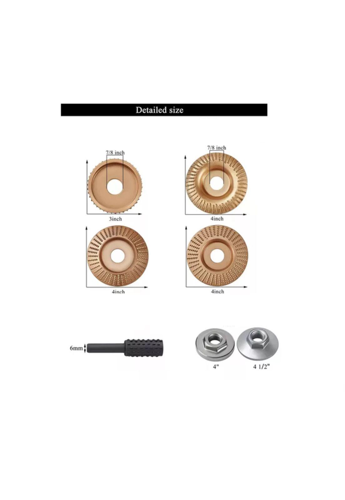 Juego de 4 discos para tallar madera + 5 escofinas-7
