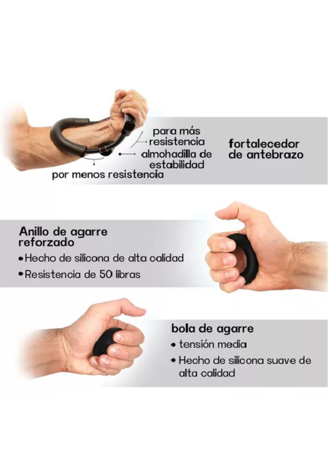 Set de hand grip, pinza de resistencia, para ejercicio de muñeca-6