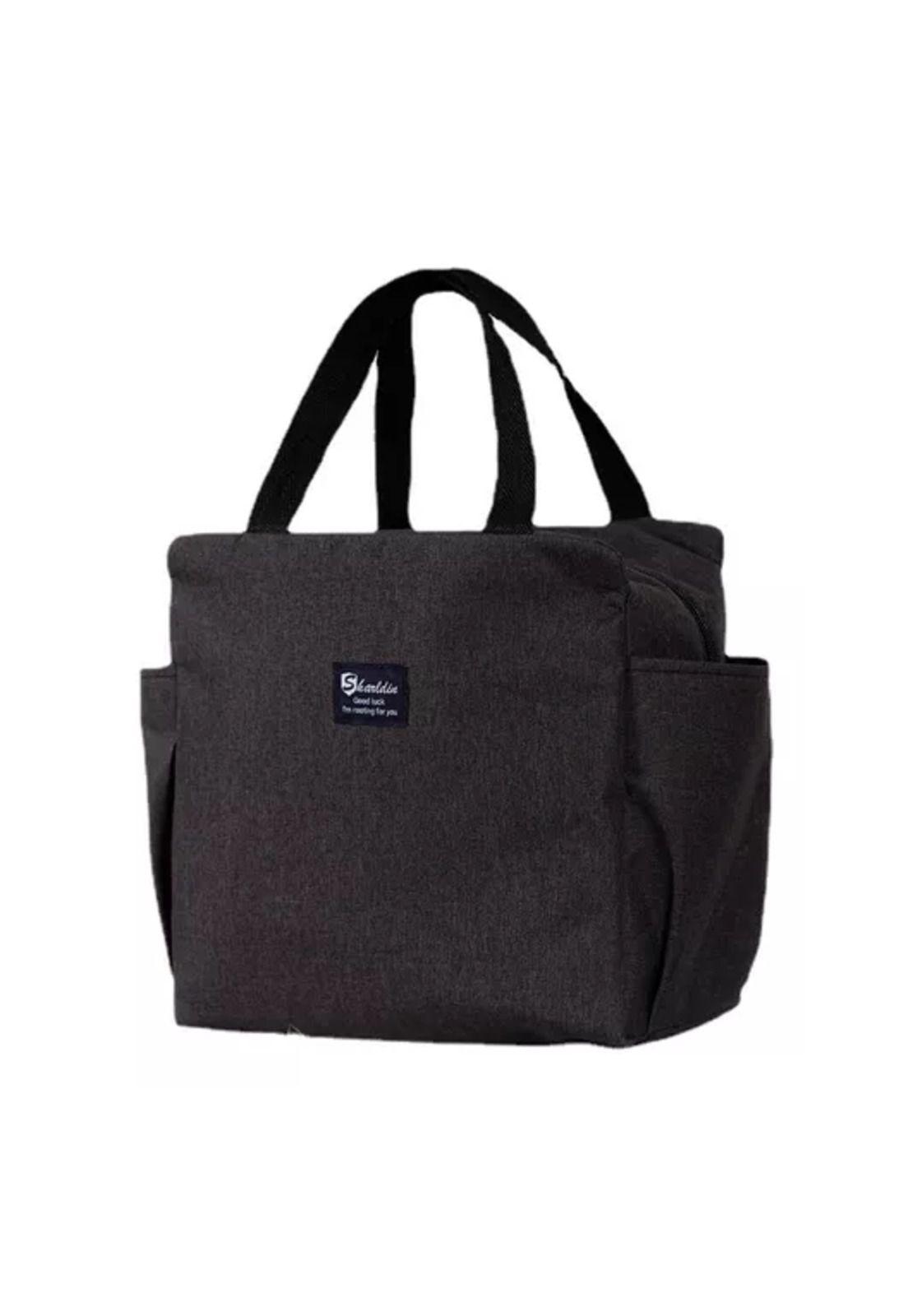 Lonchera térmica portátil para almuerzo 25x25 cm color negro-5
