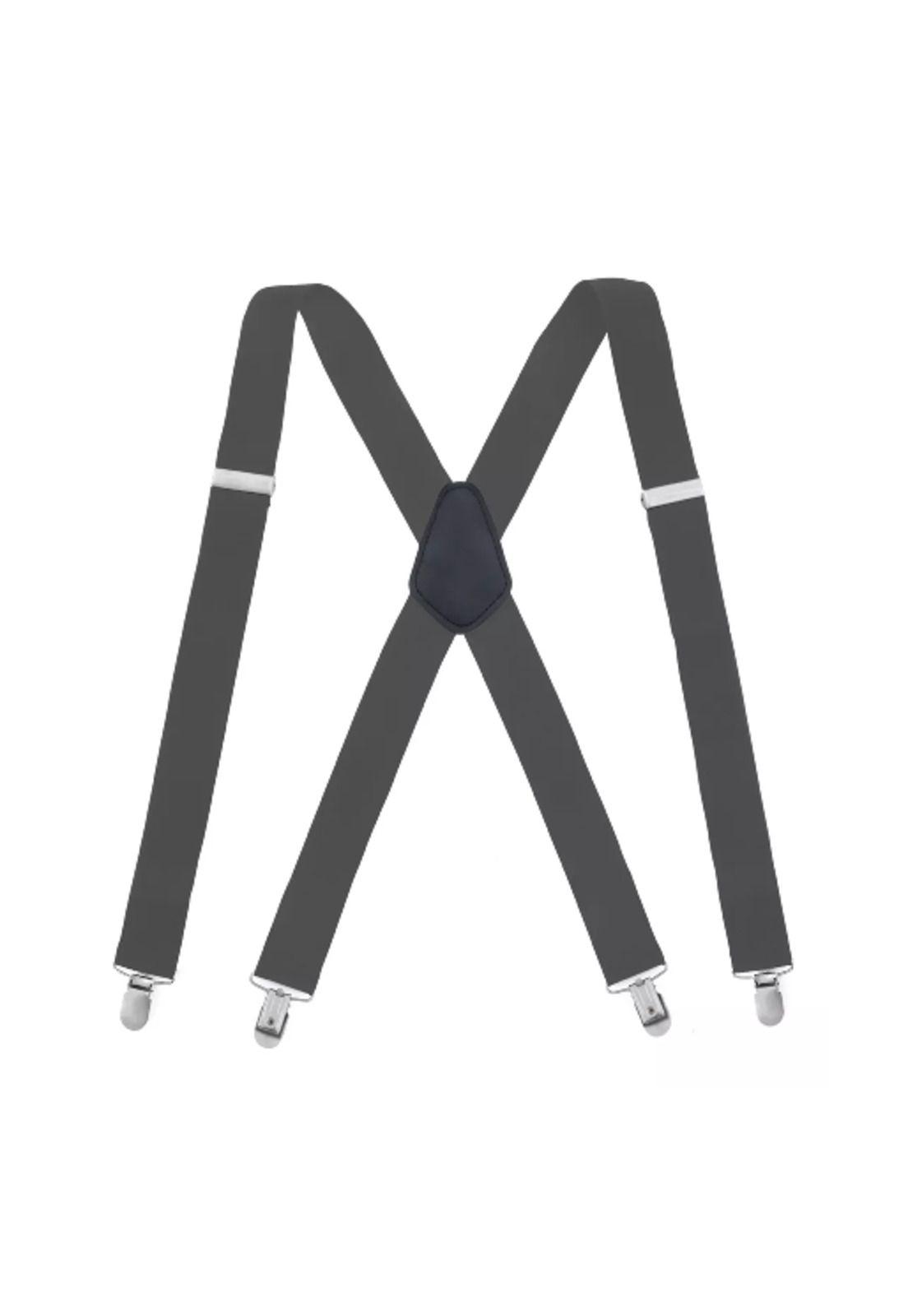 Tirantes suspensores para pantalones 110 cm, gris-0