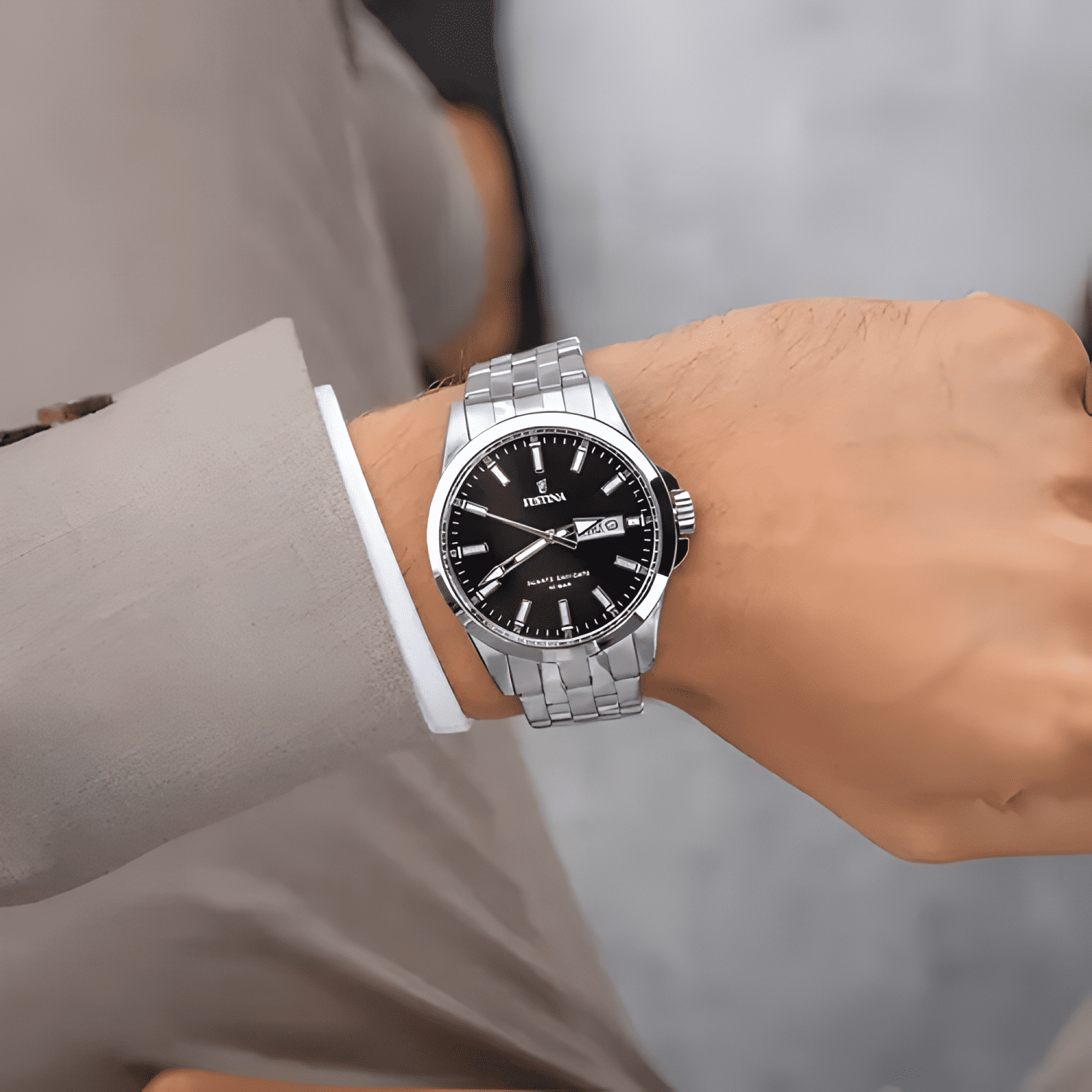 Reloj festina hombre acero doble calendario f20357/4 #2-4