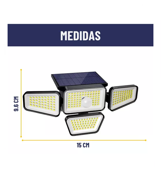 Foco led solar exterior Maxwell sensor 4 direcciones control-2