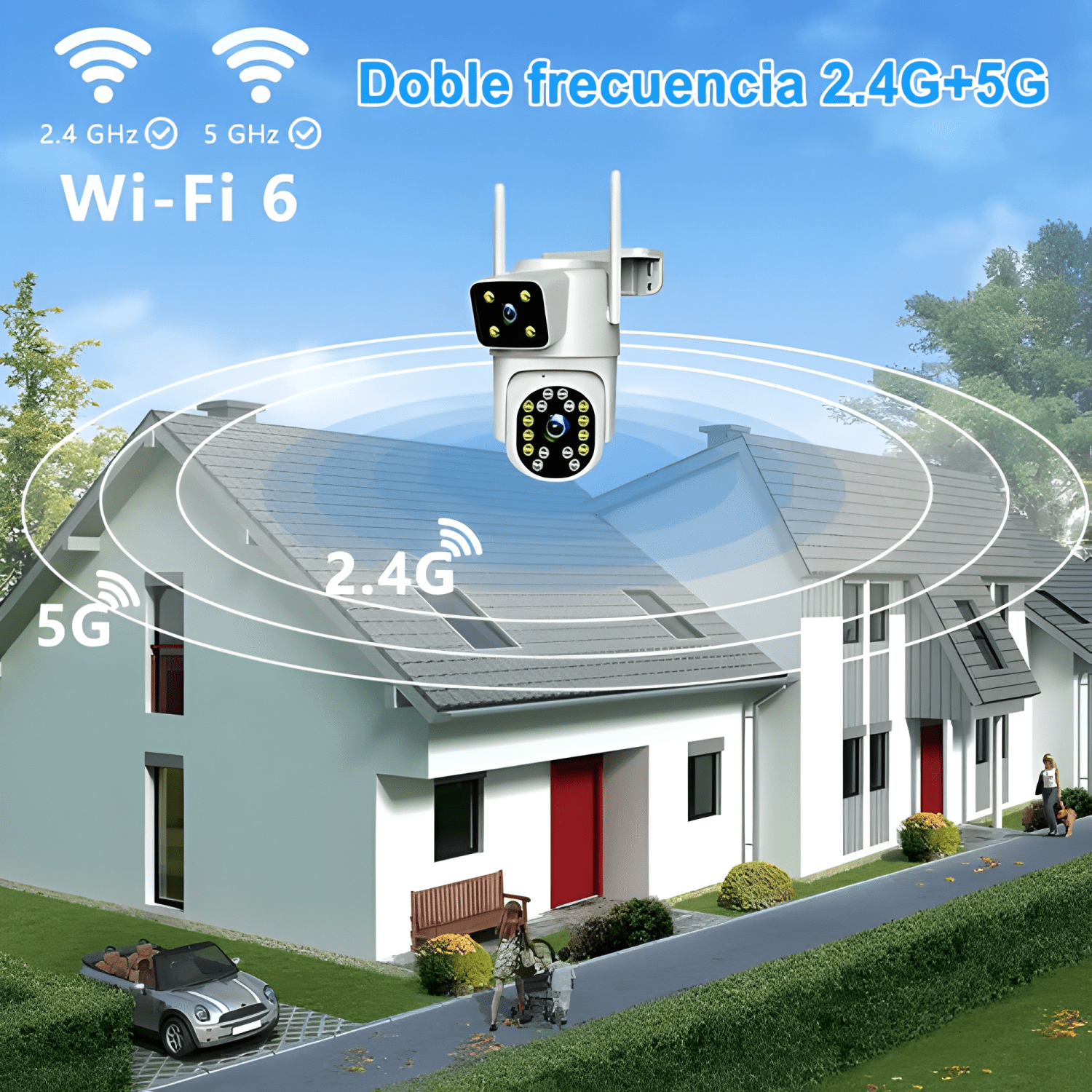Atsg® Doble Lente Camara Seguridad Exterior 8mp Plus-4