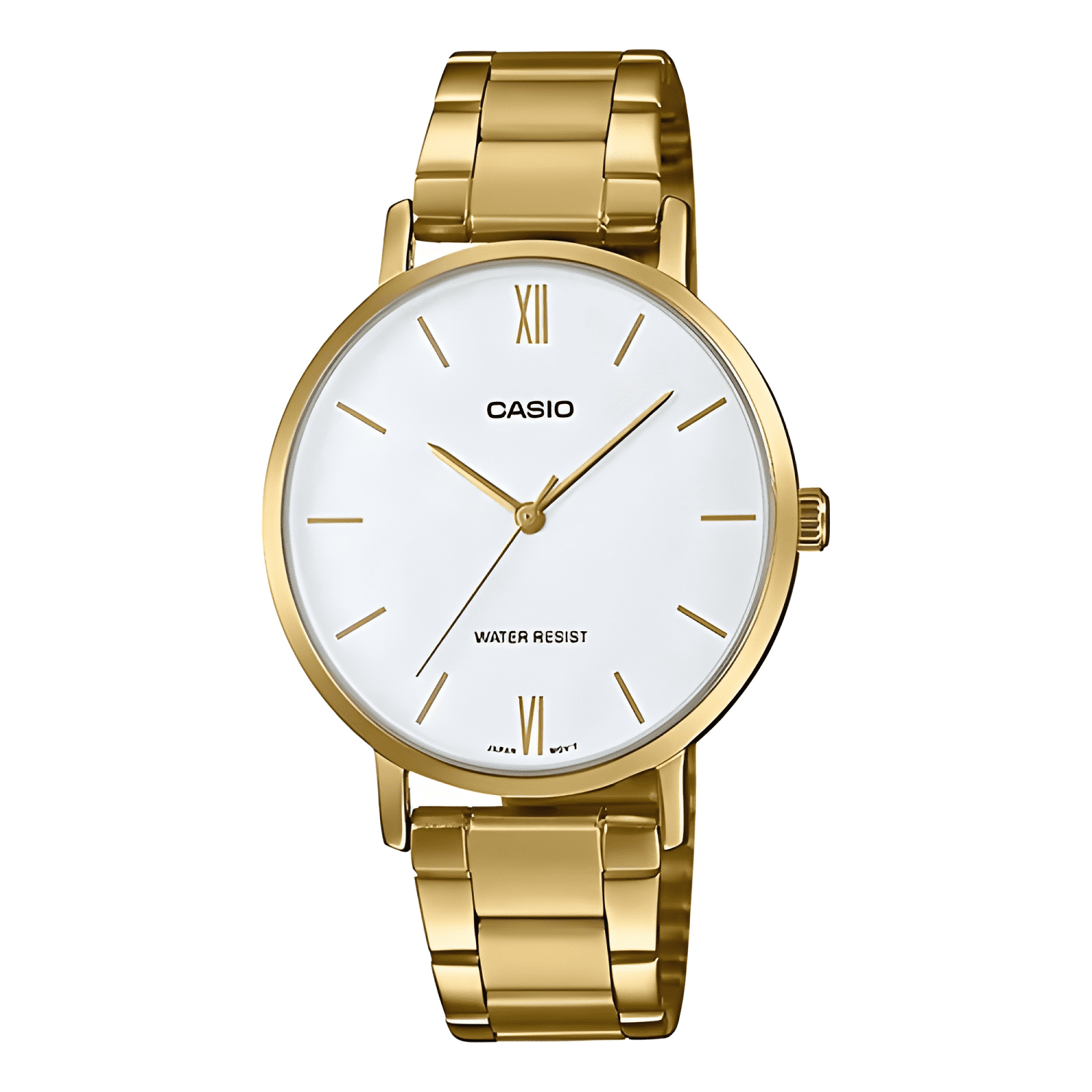 Reloj casio clásico análogo para mujer de acero inoxidable-0