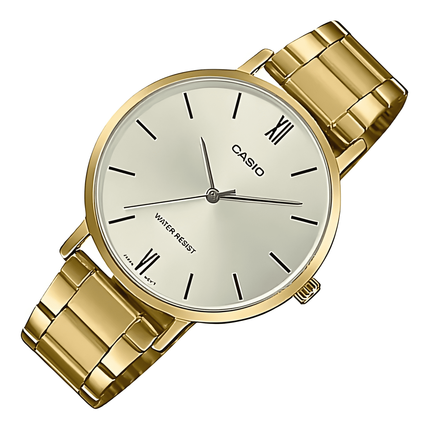 Reloj casio clásico análogo para mujer de acero inoxidable-3