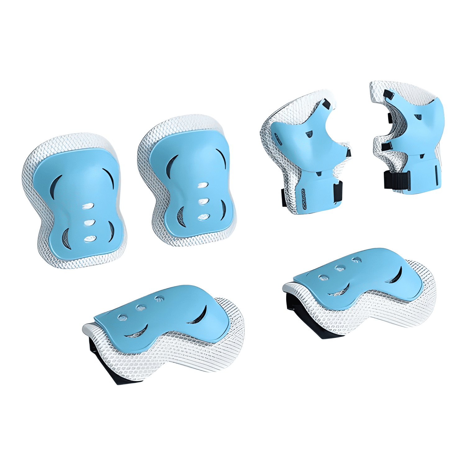 Set protección infantil 6 piezas coderas rodilleras azul-0
