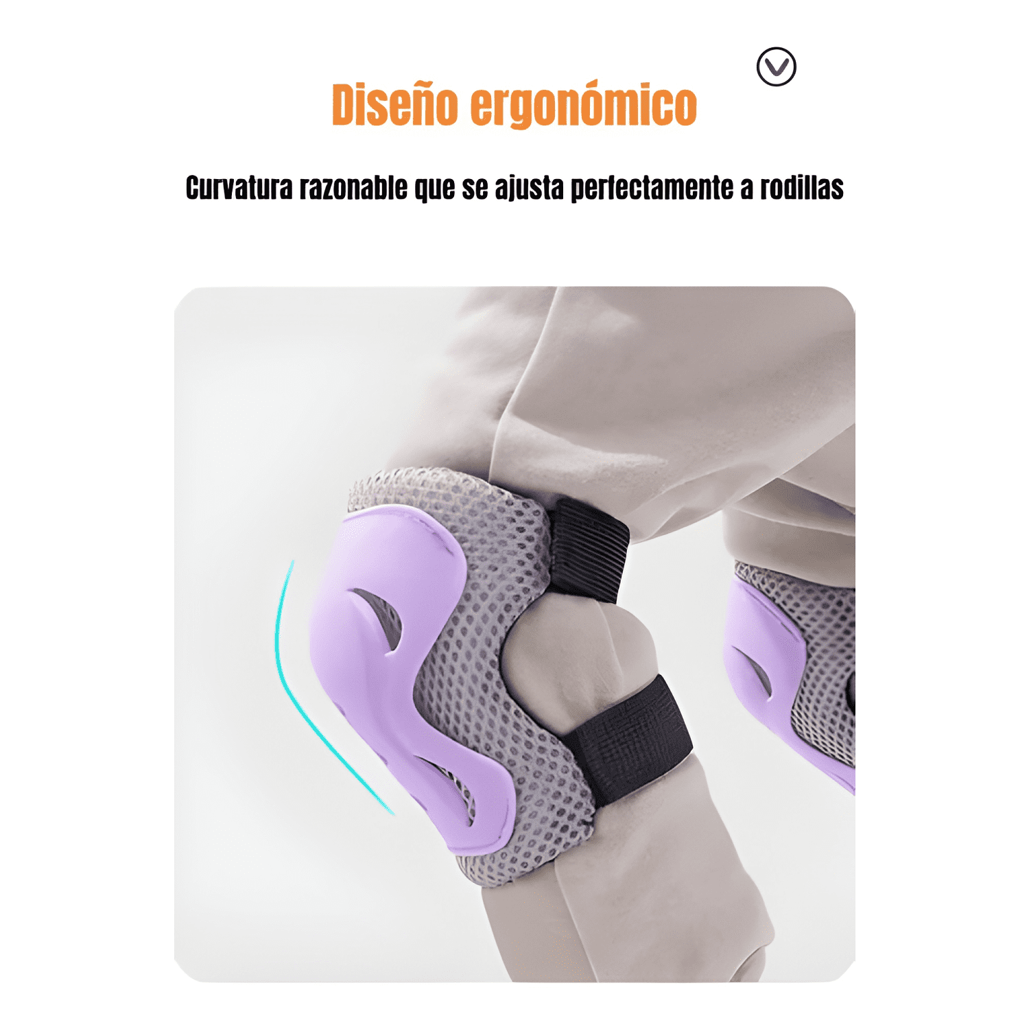 Set protección infantil 6 piezas coderas rodilleras azul-2