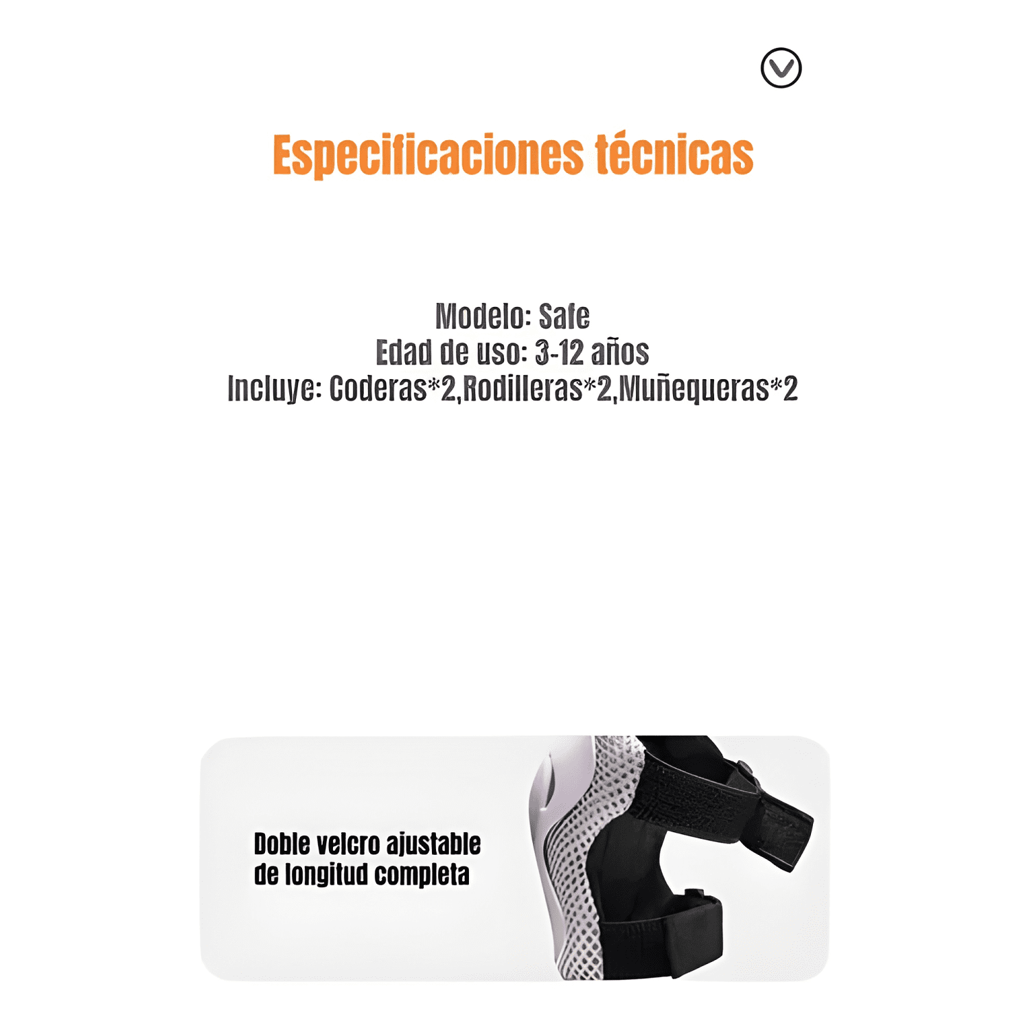 Set protección infantil 6 piezas coderas rodilleras azul-4