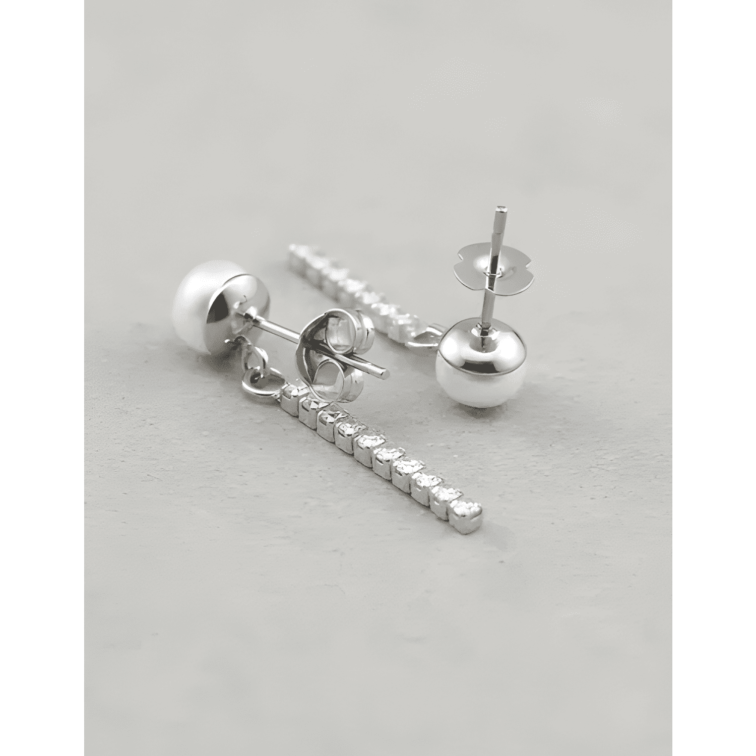 Aros Plata 925 Perla De Rio Cadena De Circones Tenis Mujer-4