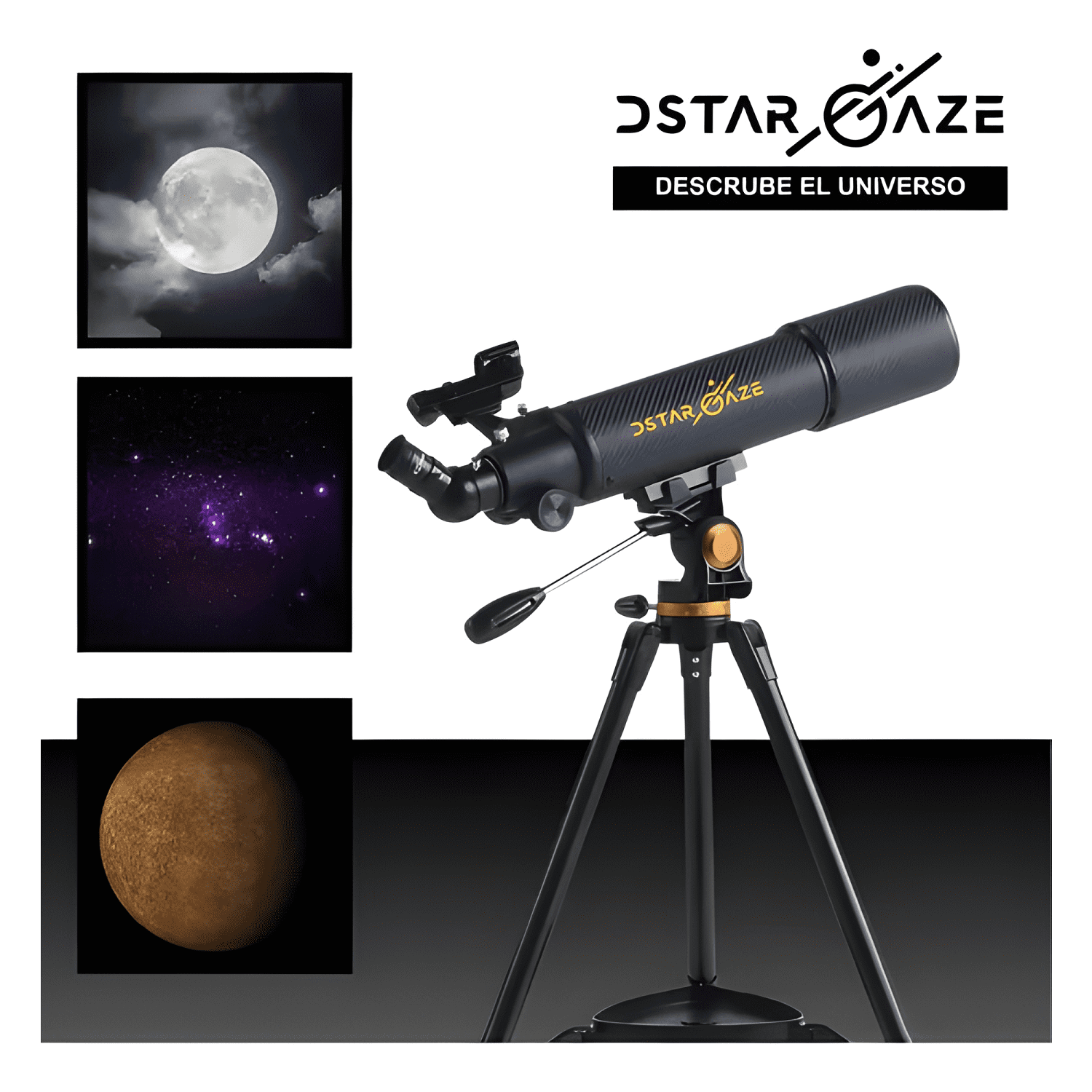 Telescopio Astronómico Profesional 50080m Negro-3