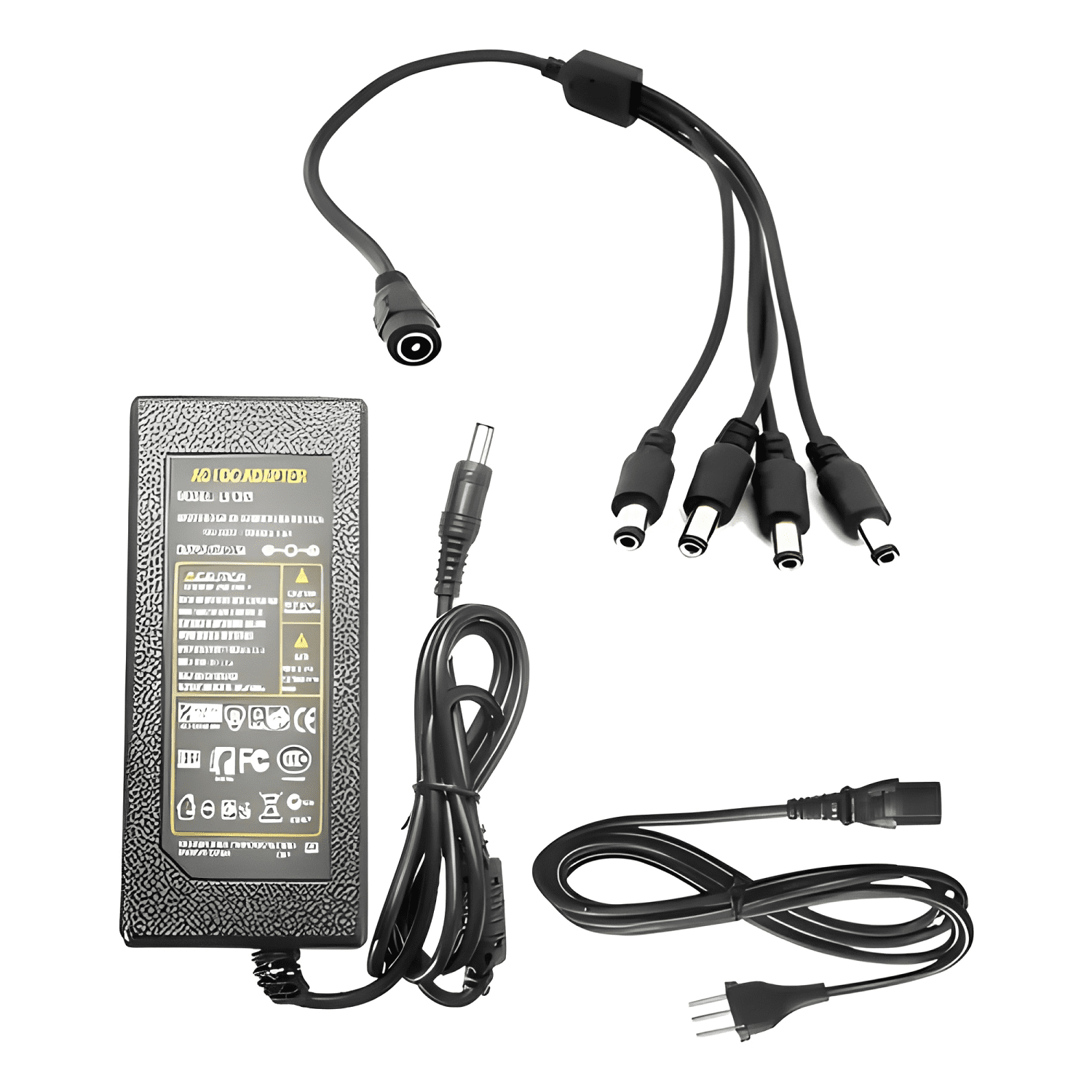 Cargador Fuente Poder Camaras Seguridad 12v 5a Cable 4 Bocas-0