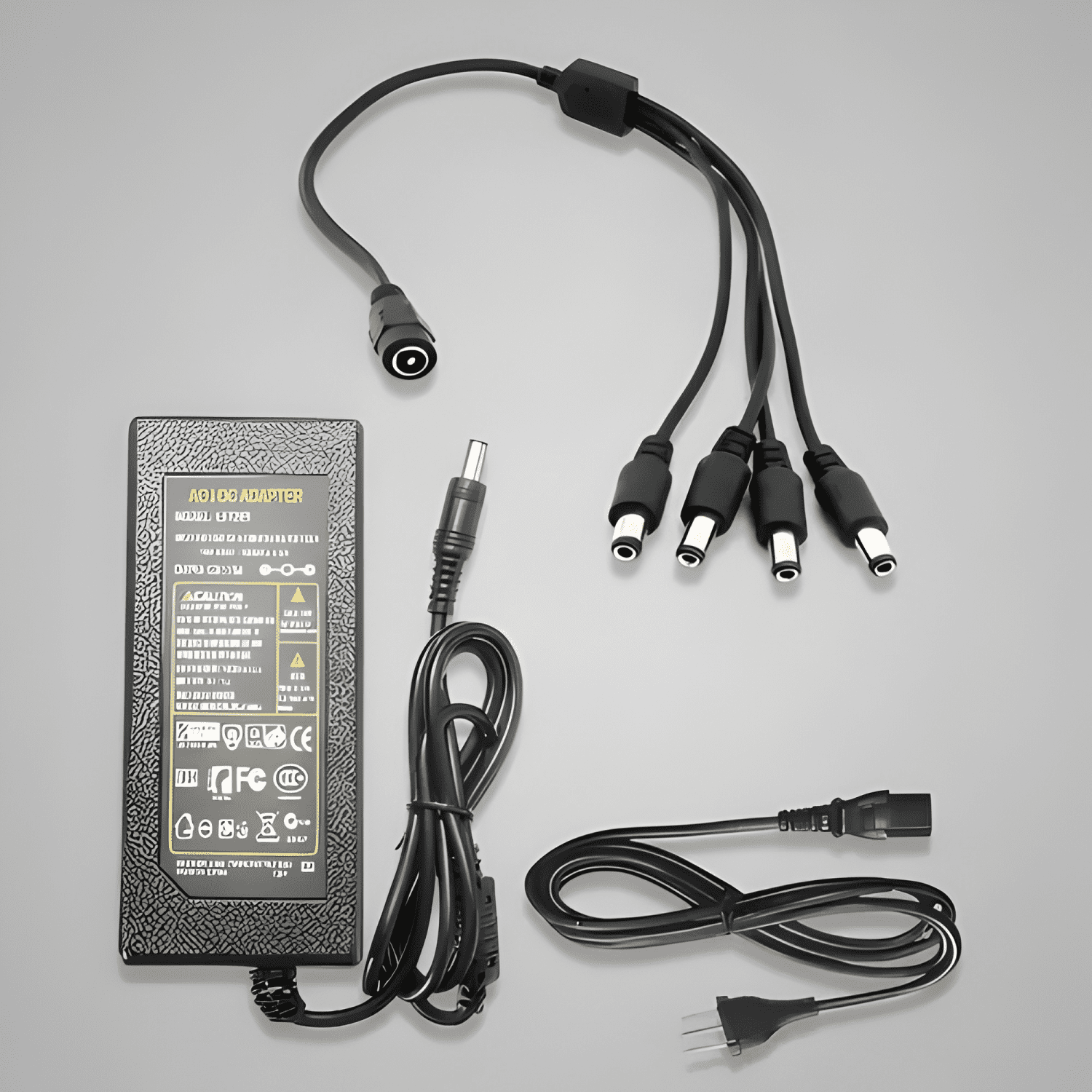 Cargador Fuente Poder Camaras Seguridad 12v 5a Cable 4 Bocas-2