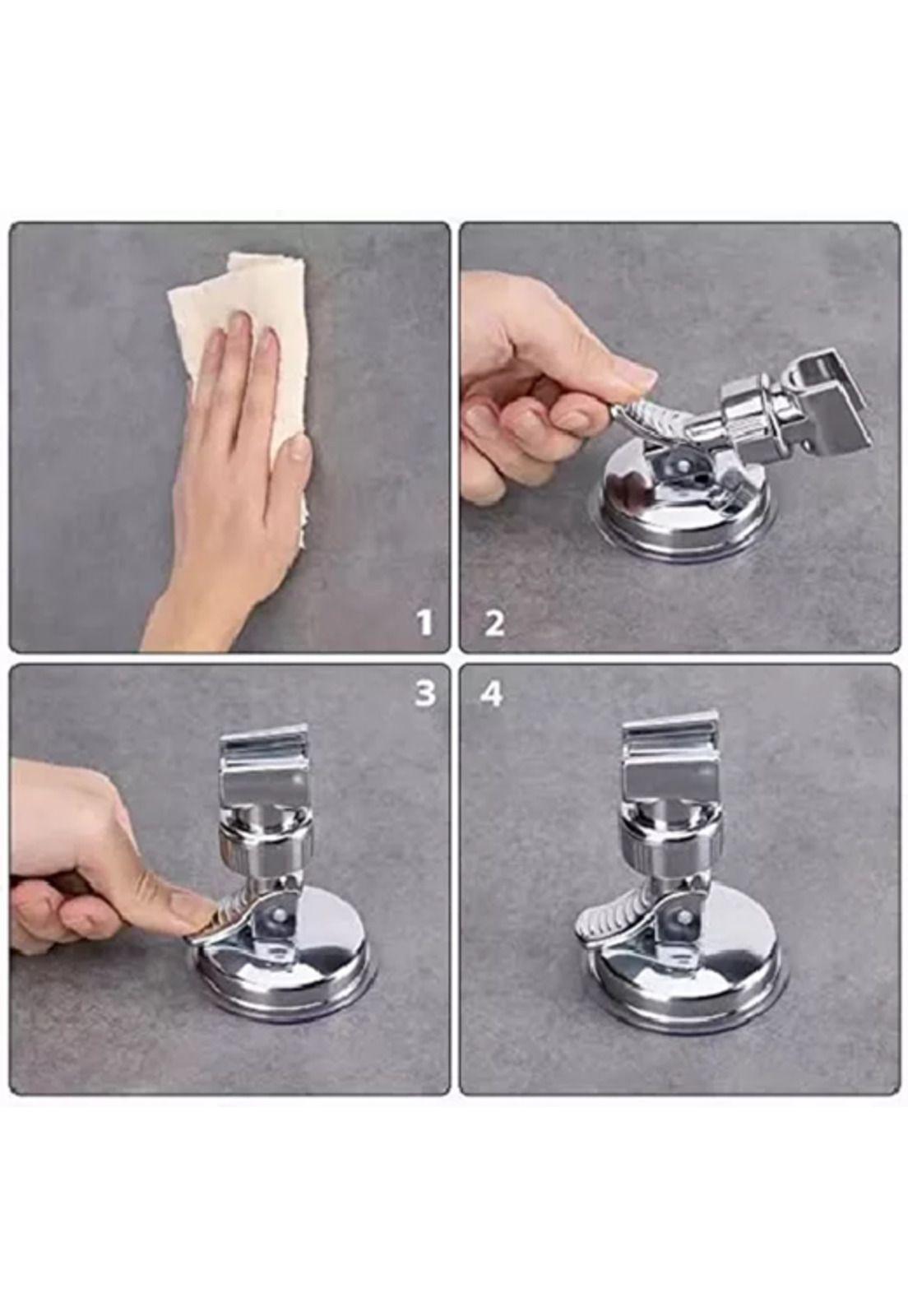 Soporte mango ducha ventosa succión ajustable práctico-2