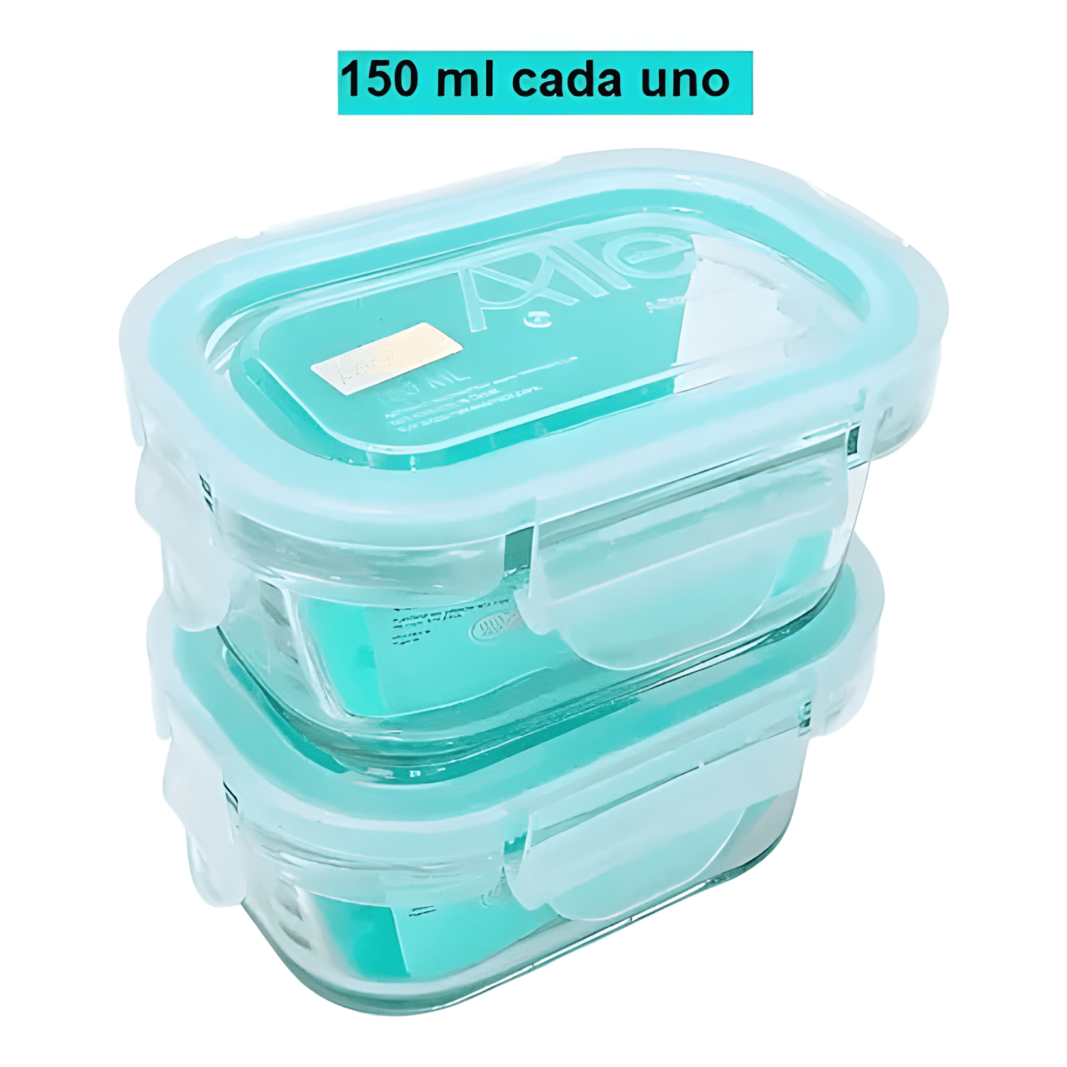 Pack 6 potes vidrio herméticos pequeños 150/165/210 ml-2