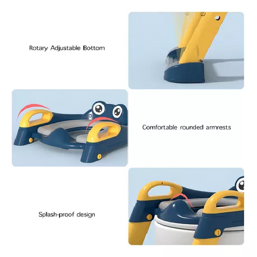 Escalera para inodoro asiento-entrenador de baño para niños-5
