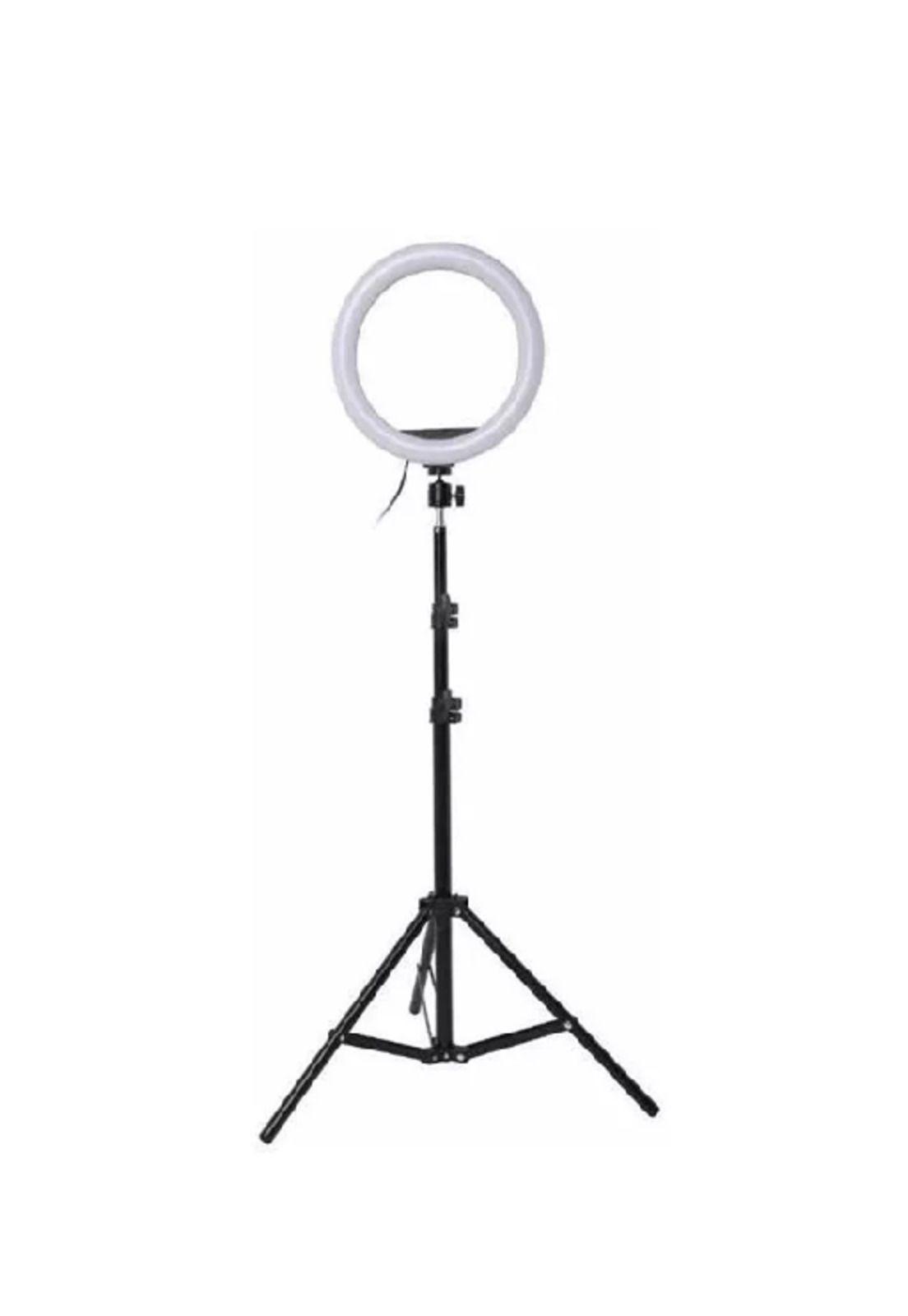 Aro de luz LED 26 cm con trípode 2 metros, estructura negra-2