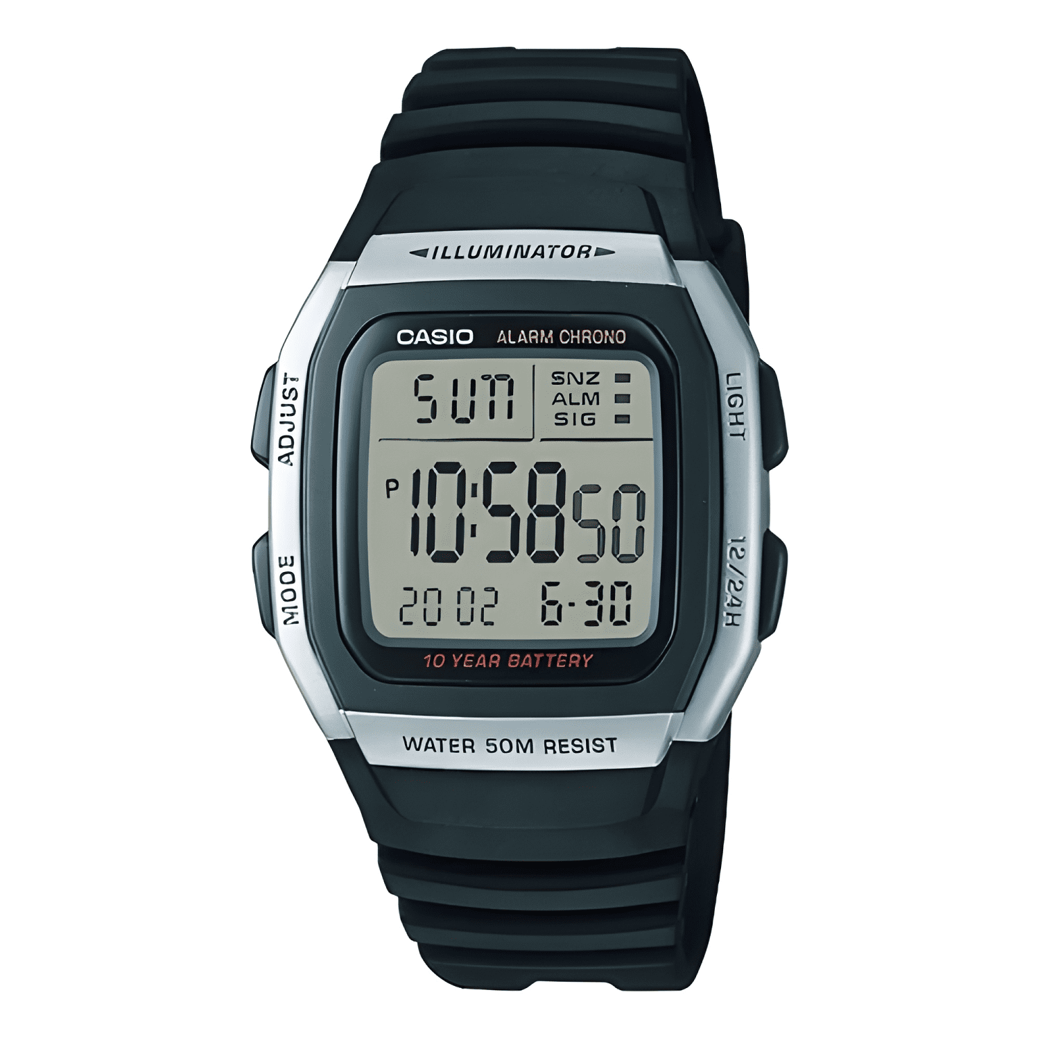 Reloj casio hombre retro w-96h-1a 10 años de bateria grat-0