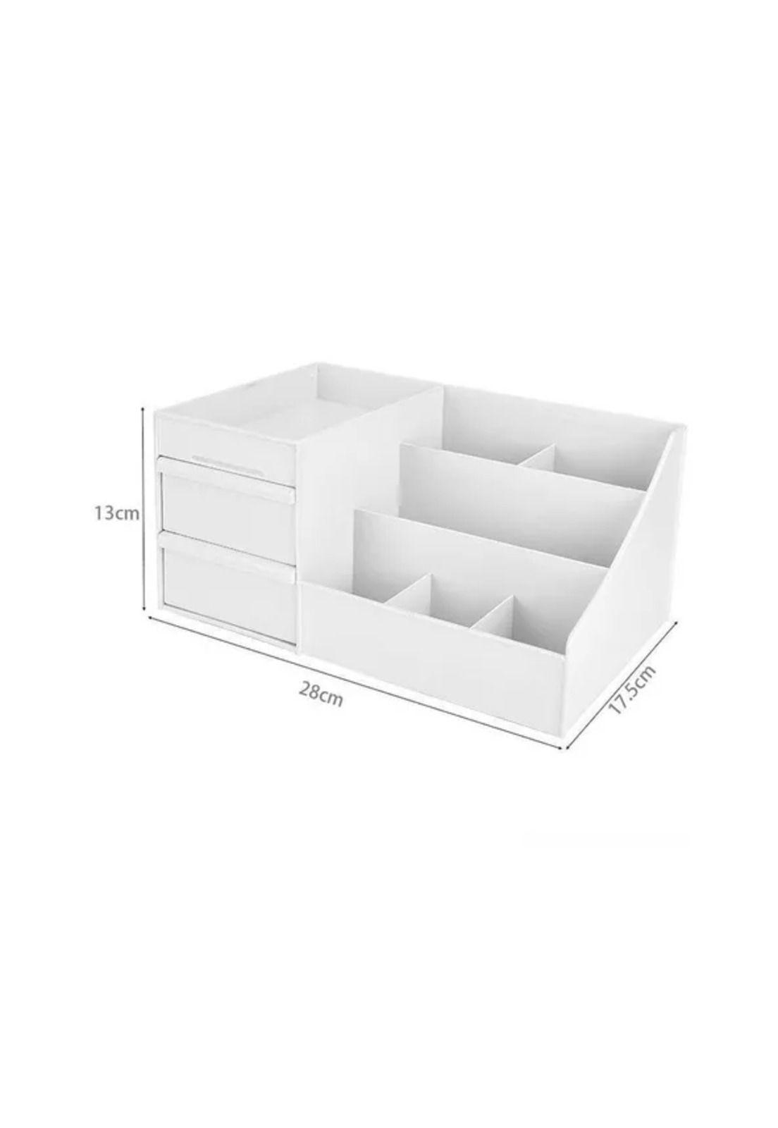 Estante Organizador de Cosméticos Portátil Maquillaje Blanco-2