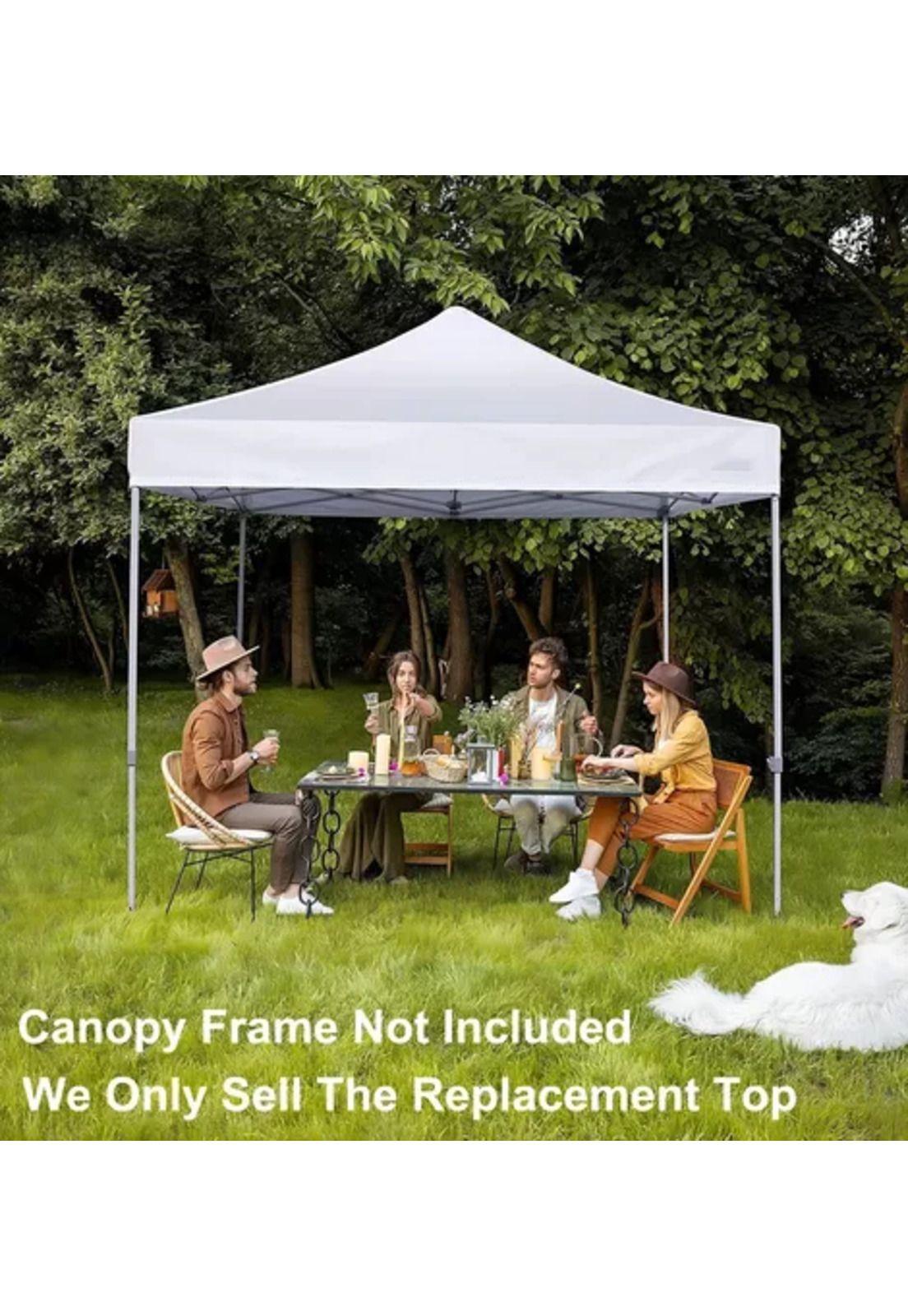 Carpa lona de repuesto para toldo, 3x3 m, impermeable, color blanco-2