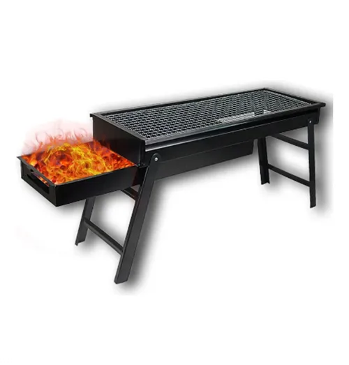 Parrilla Parrillera Para Asado Plegable Portatil Xl 60x22x29-4