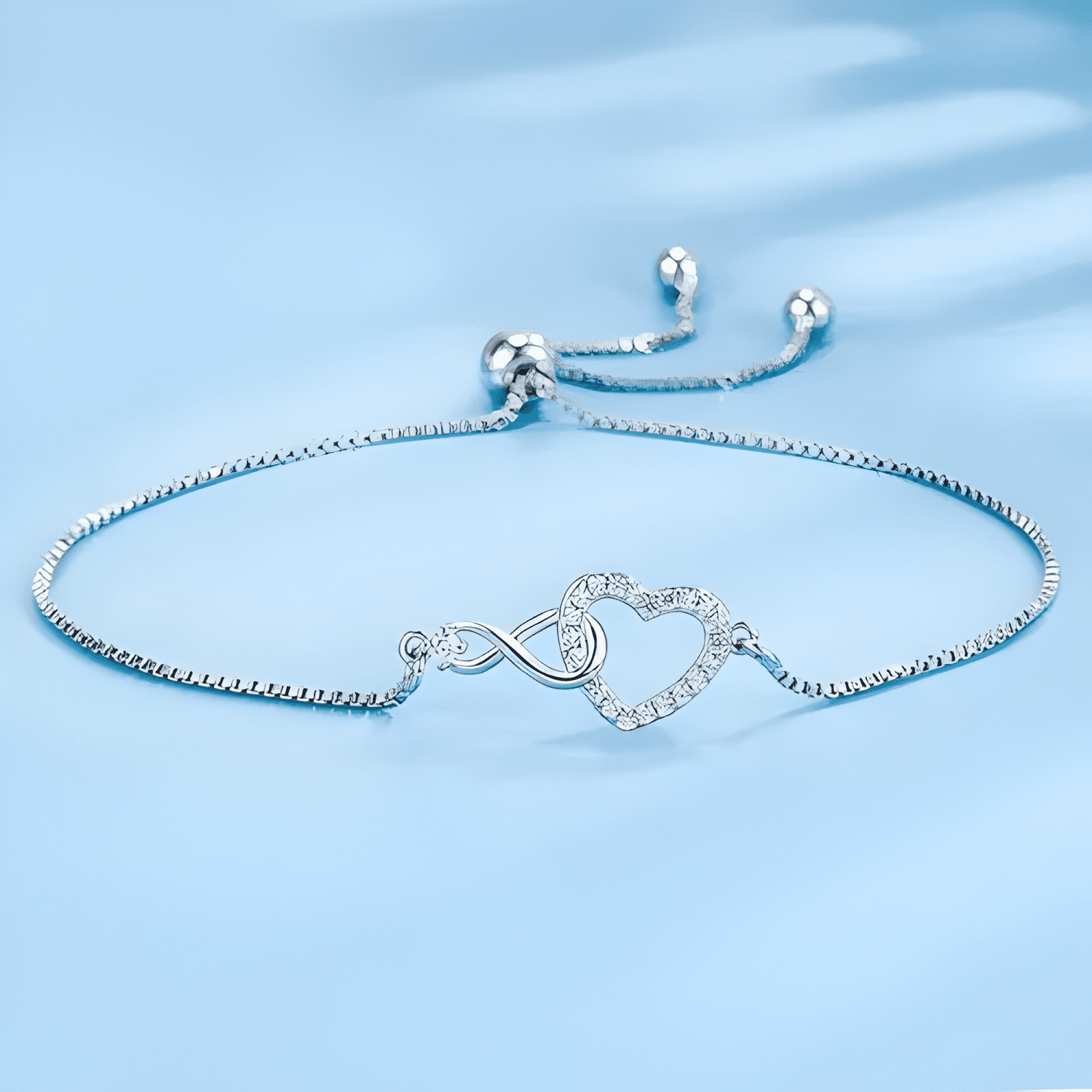 Pulsera plata 925 infinito corazon mujer regalo amor joya-2