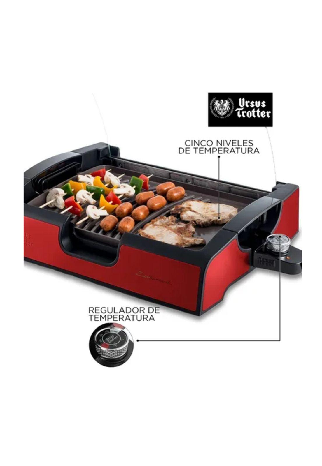Parrilla eléctrica Ursus Trotter Ecokeramik red tapa ceramic-3