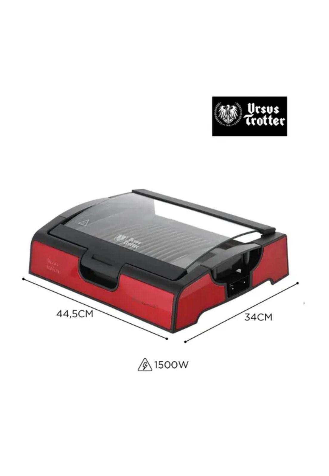 Parrilla eléctrica Ursus Trotter Ecokeramik red tapa ceramic-4