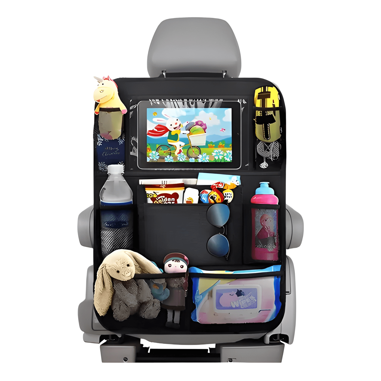 Organizador De Asiento Trasero Con Soporte(negro)-0