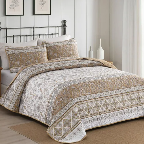 Cubrecama quilt verano 1.5 plazas varios diseños-0
