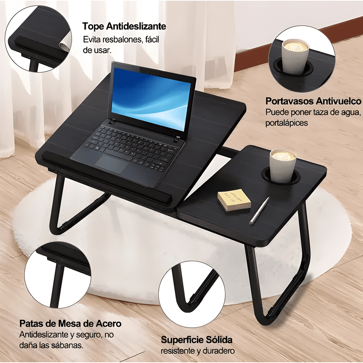 Mesa plegable ajustable portatil notebook laptop cama pro-3
