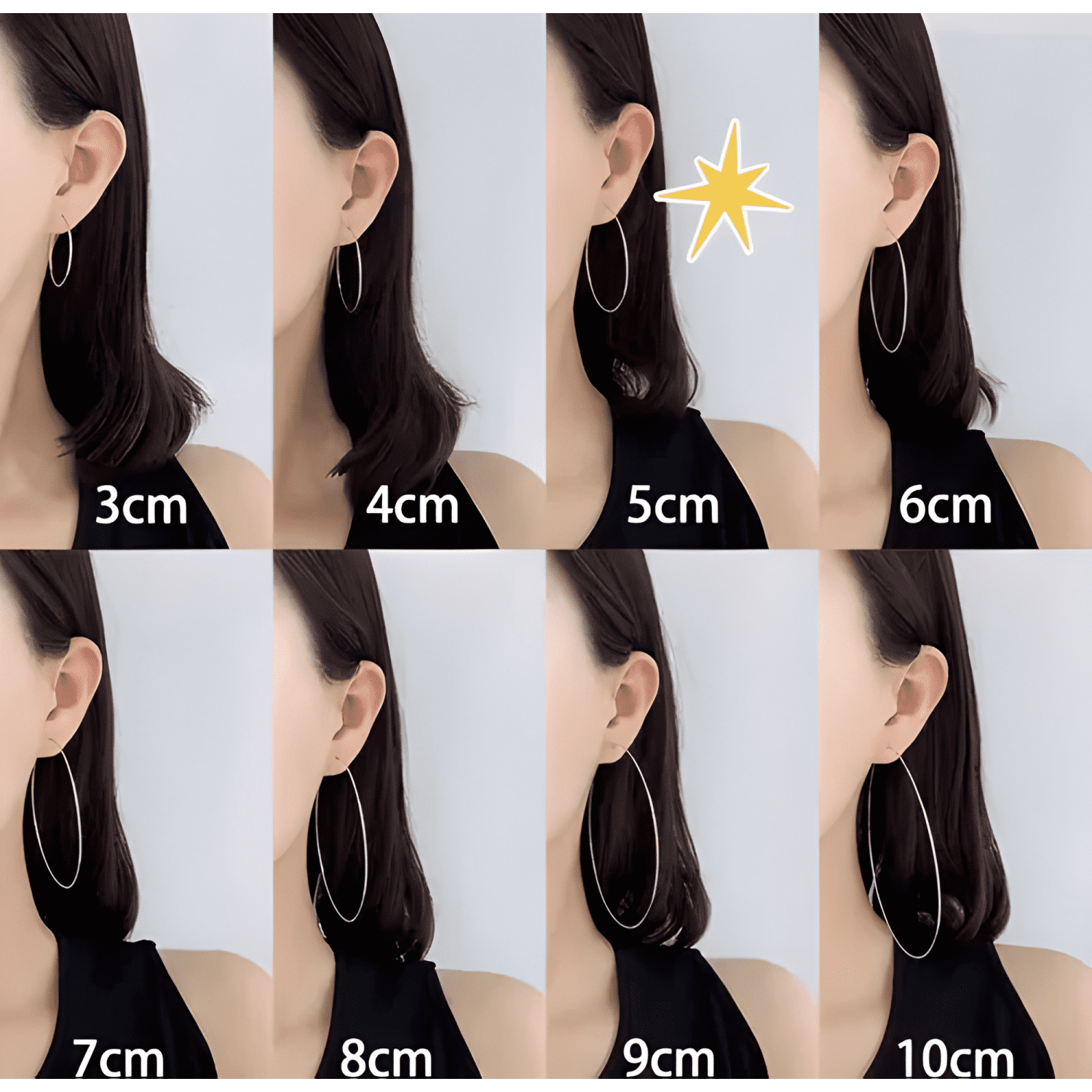Aros Argolla De Plata 925 Baño Oro 18k 50mm Regalo Mujer #1-3