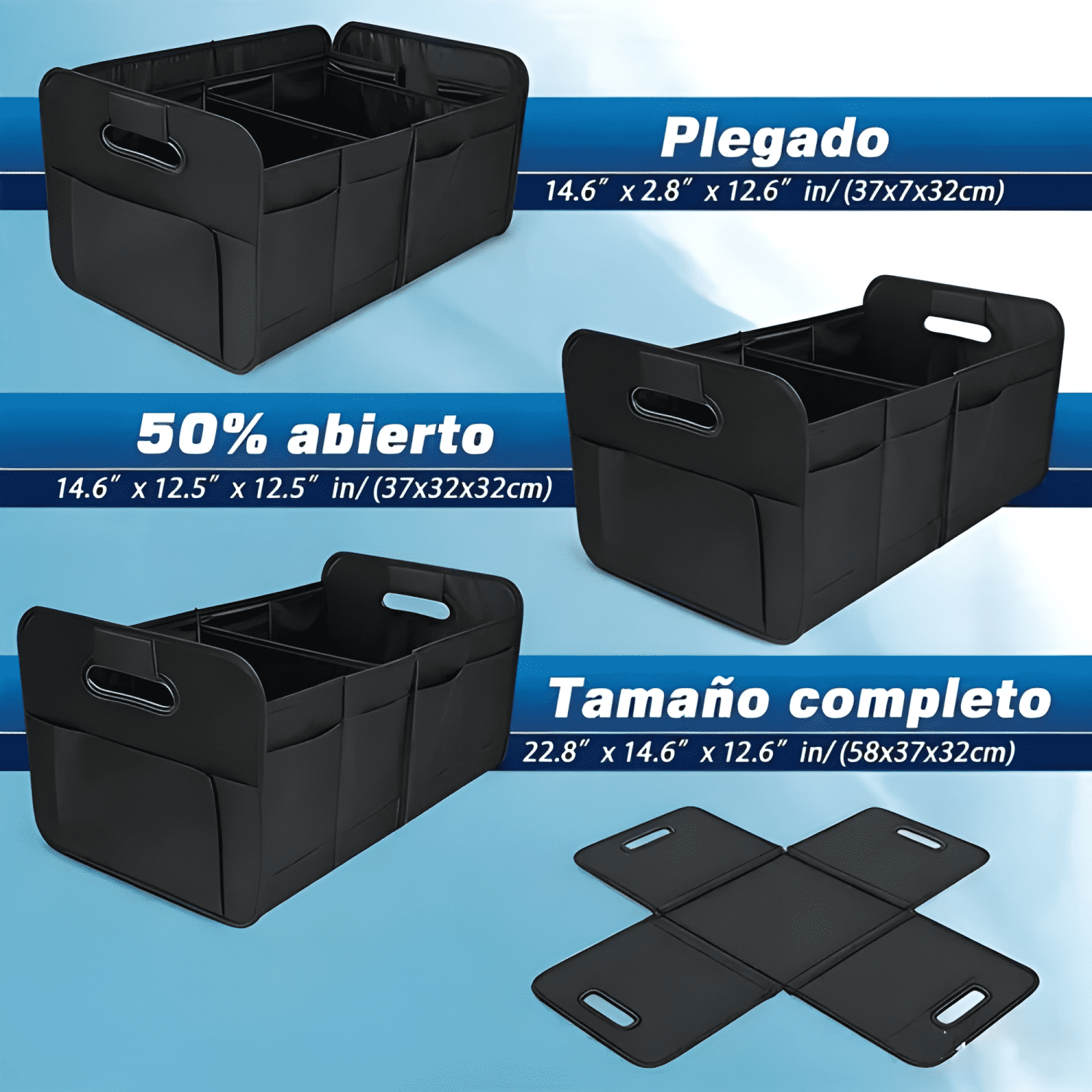 Organizador De Maletero Para Auto Plegable Caja Multius #160-2