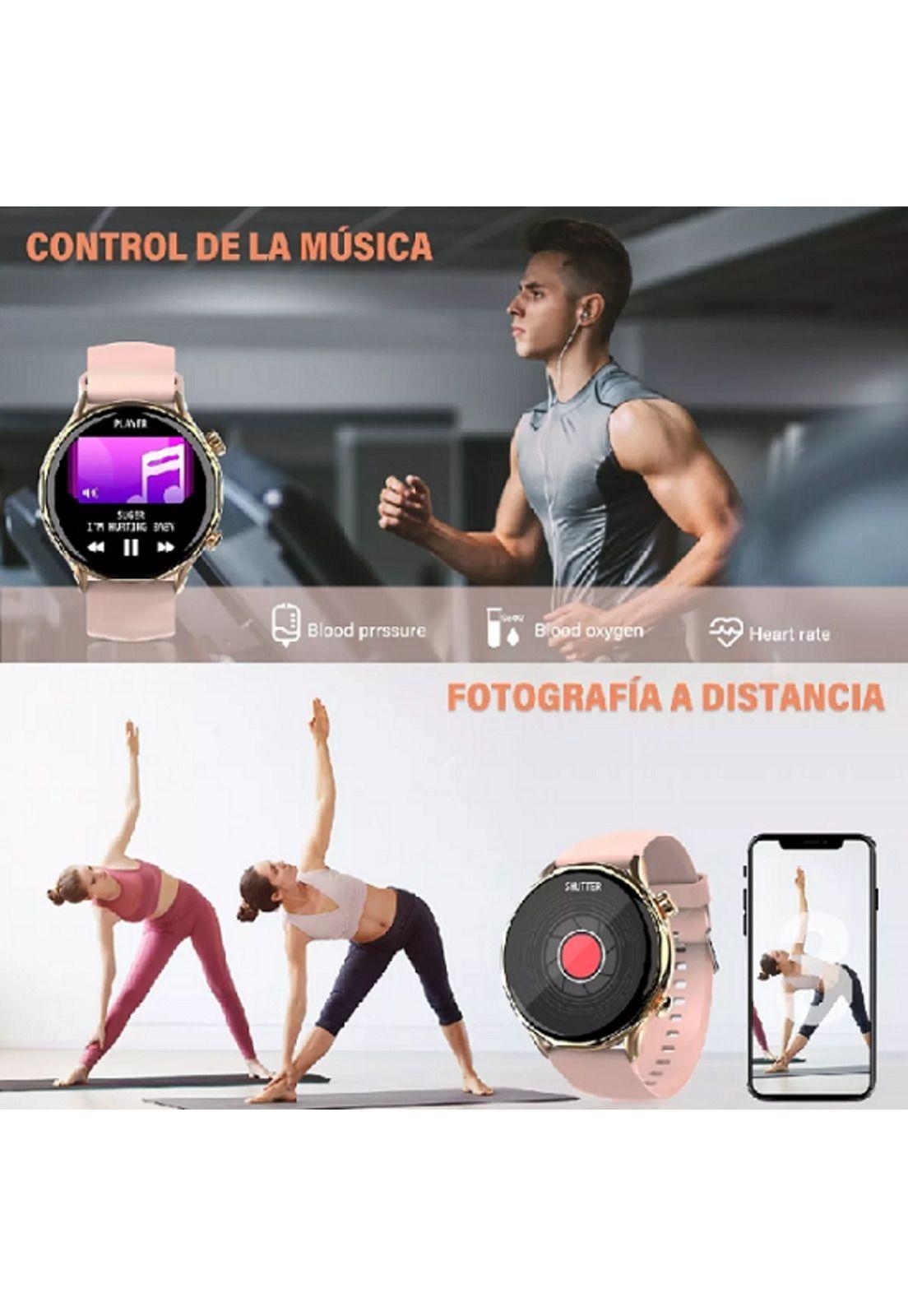 Smartwatch para mujer, reloj inteligente, reloj bluetooth...-3