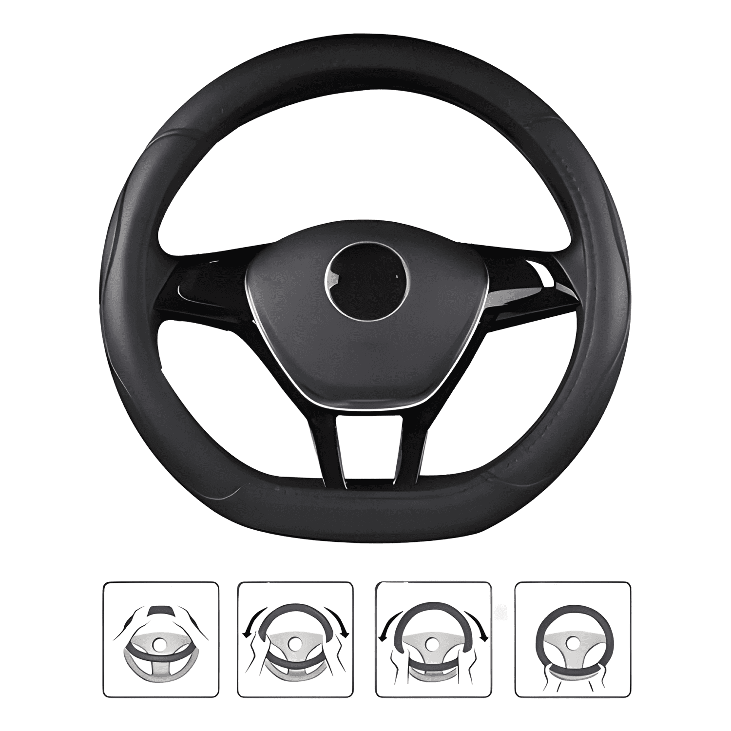 Funda Cubre Volante Tipo D Eco Cuero Antideslizante M20 M20-0