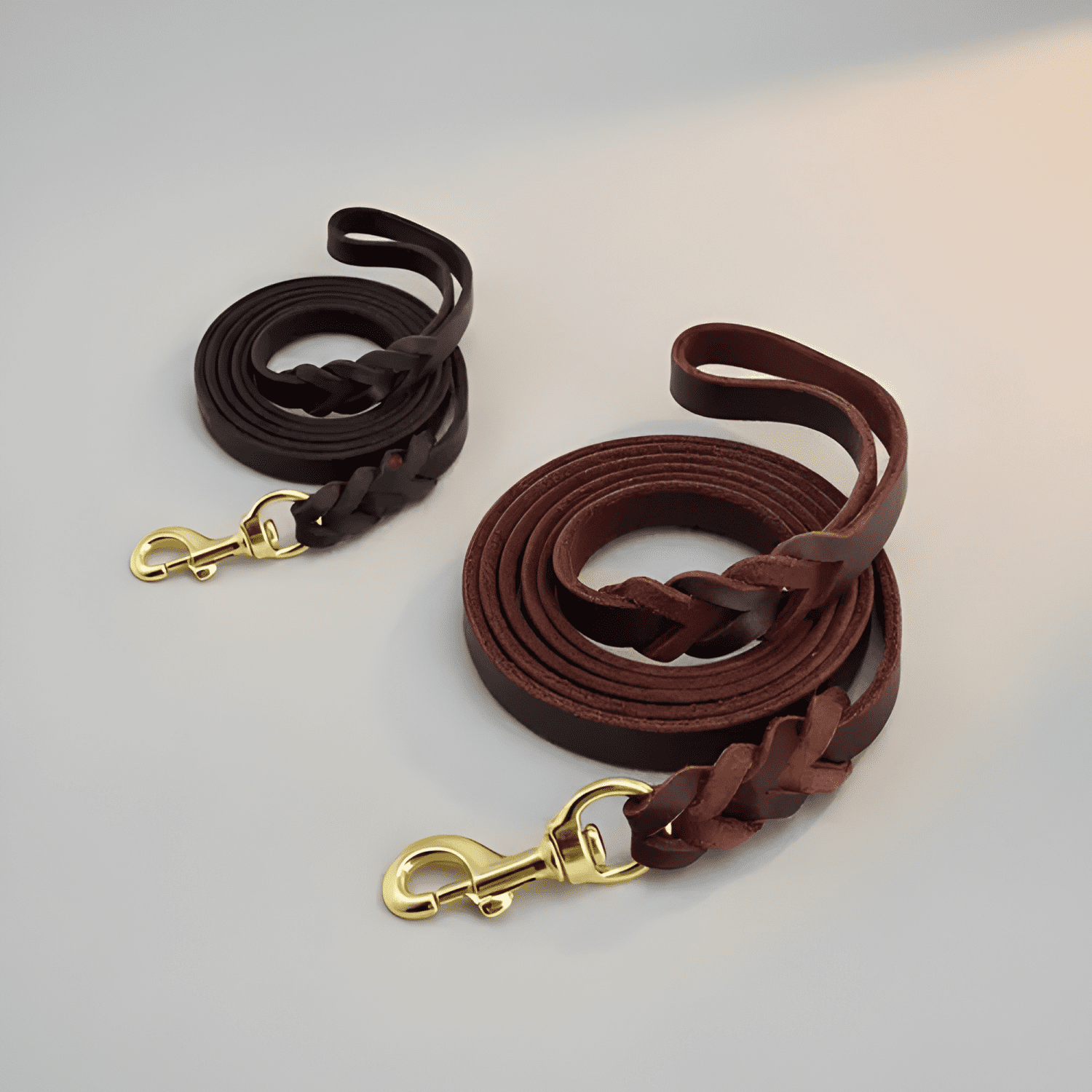 2m X 1.6cm correa de cuero para perros medianos y grandes-3