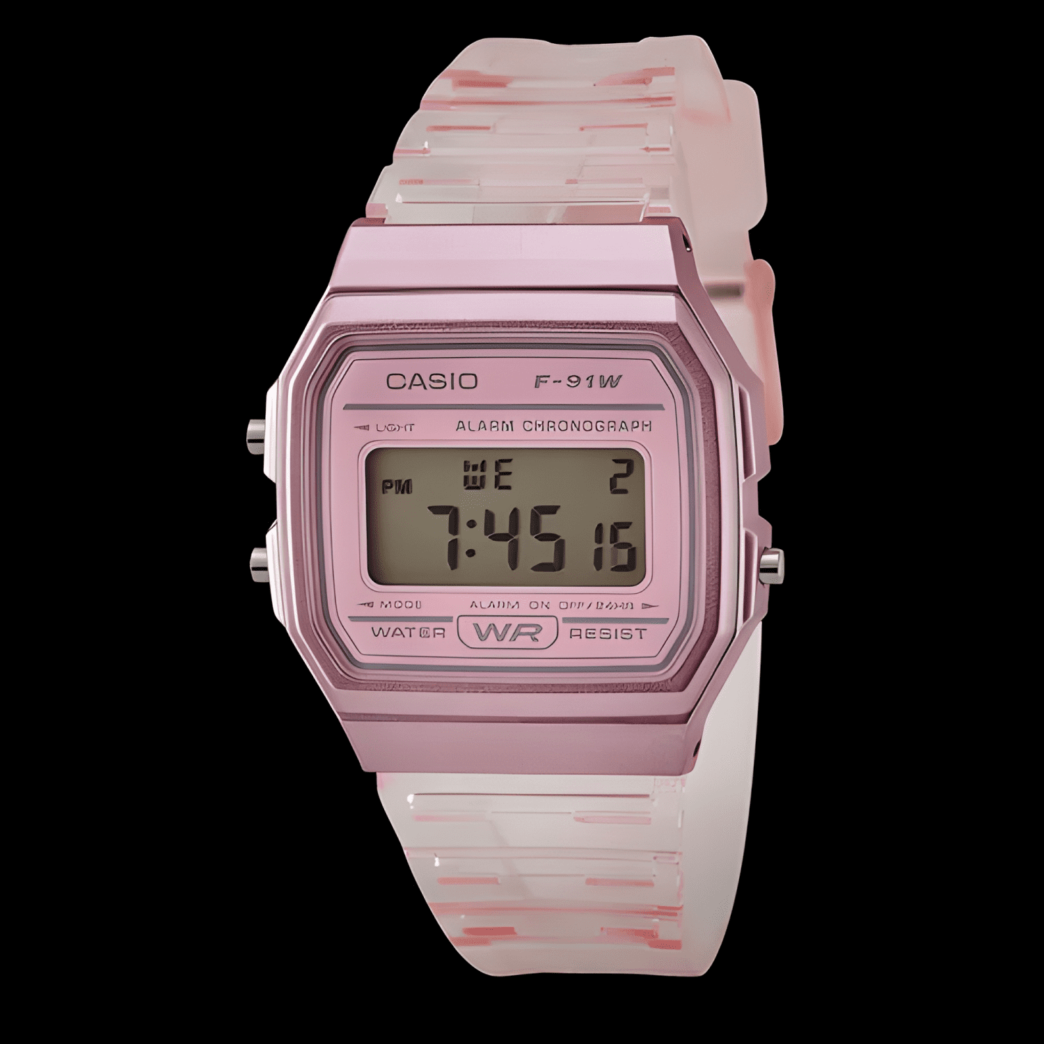 Reloj pulsera casio collection f-91ws-4 Rosa #2-3